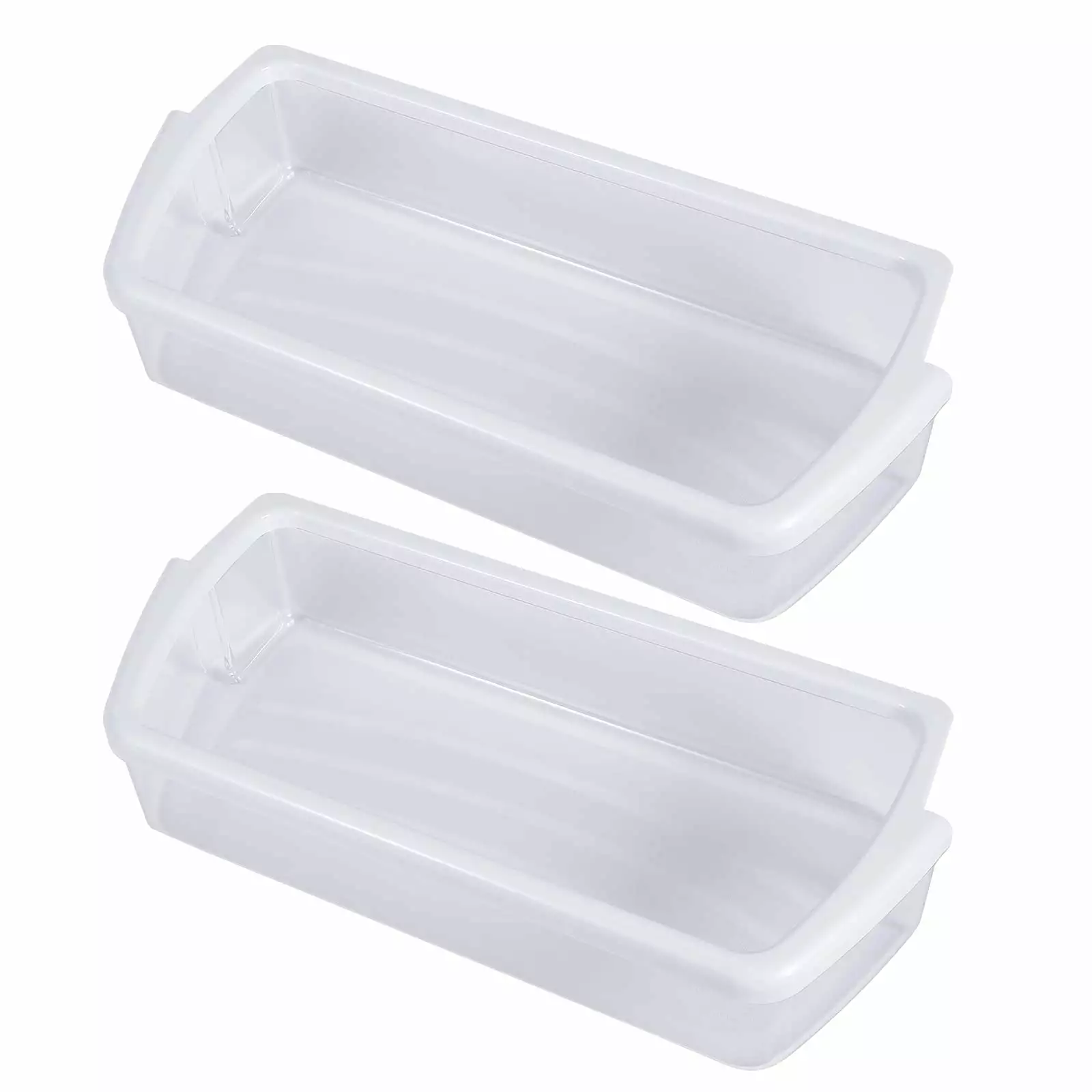 2 PACK W10321304 Clear Refrigerator Door Shelf Bin Replaces WPW10321304. AP6019471. 2179575. 2179607. 2171046. 2171047. 2179574. AP4700047.PS3489569