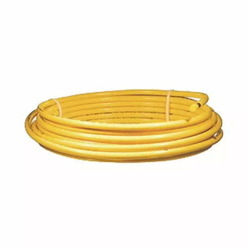 1/2 OD x 100' Yellow Polyethylene Jacketed Refrigeration Copper Tubing for Natural or LP Gas Service