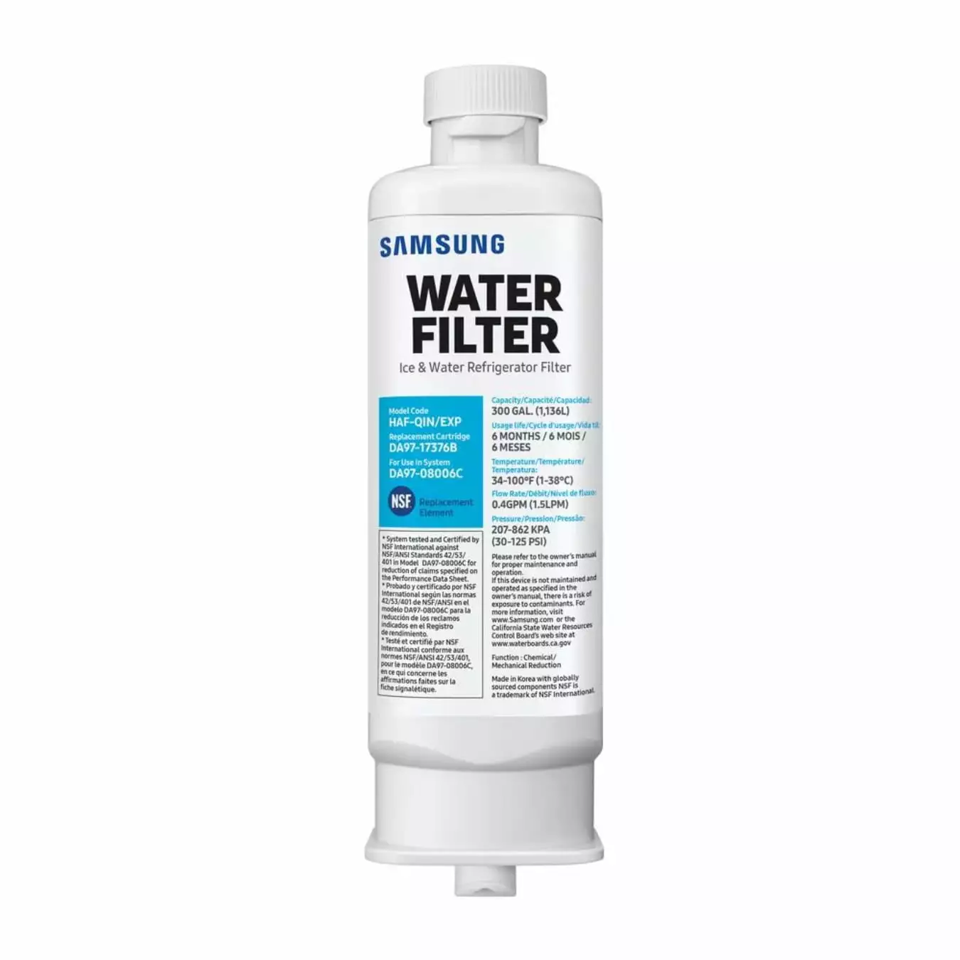 1 Pack DA29-00020B HAF-CIN/EXP Refrigerator Water Filter. Compatible with Samsung Refrigerator Water Filter