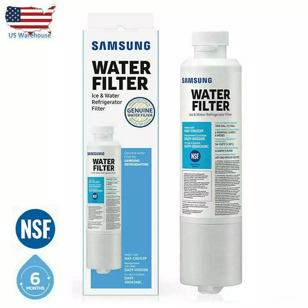 1 Pack DA29-00020B Replacement for Water Filter HAF-CIN/EXP. DA29-00020B. HAF-CIN. DA29-00020B-1. RF28HMEDBSR. RF263BEAESR. RS25J500DSR