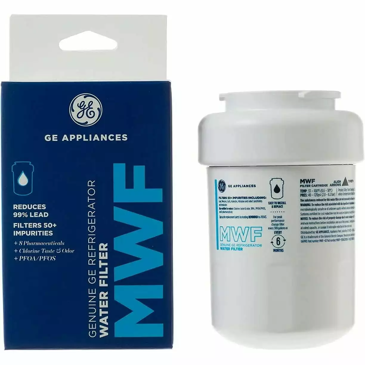 1 Pack Replacement Refrigerator Ice Water Filter MWF-Replace Every 6 Months