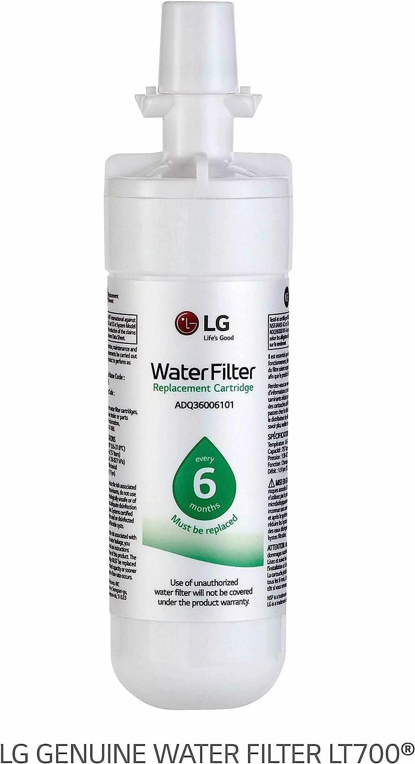 1-Pack Water Filter Compatible with LT700P- 6 Month / 200 Gallon Capacity Replacement Refrigerator Ice Water Filter ADQ36006101. ADQ36006113. ADQ75795103. or AGF80300702