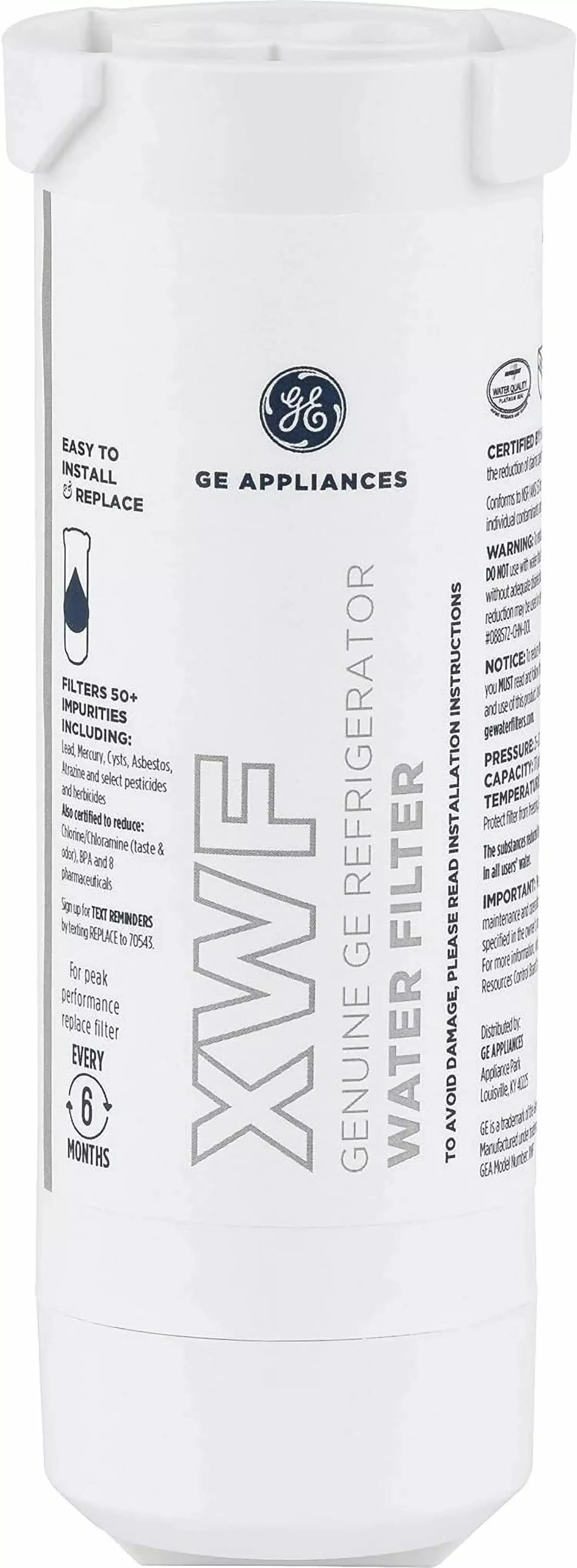 1 Pack XWF Refrigerator Water Filter Compatible with G-E XWF Water Filters