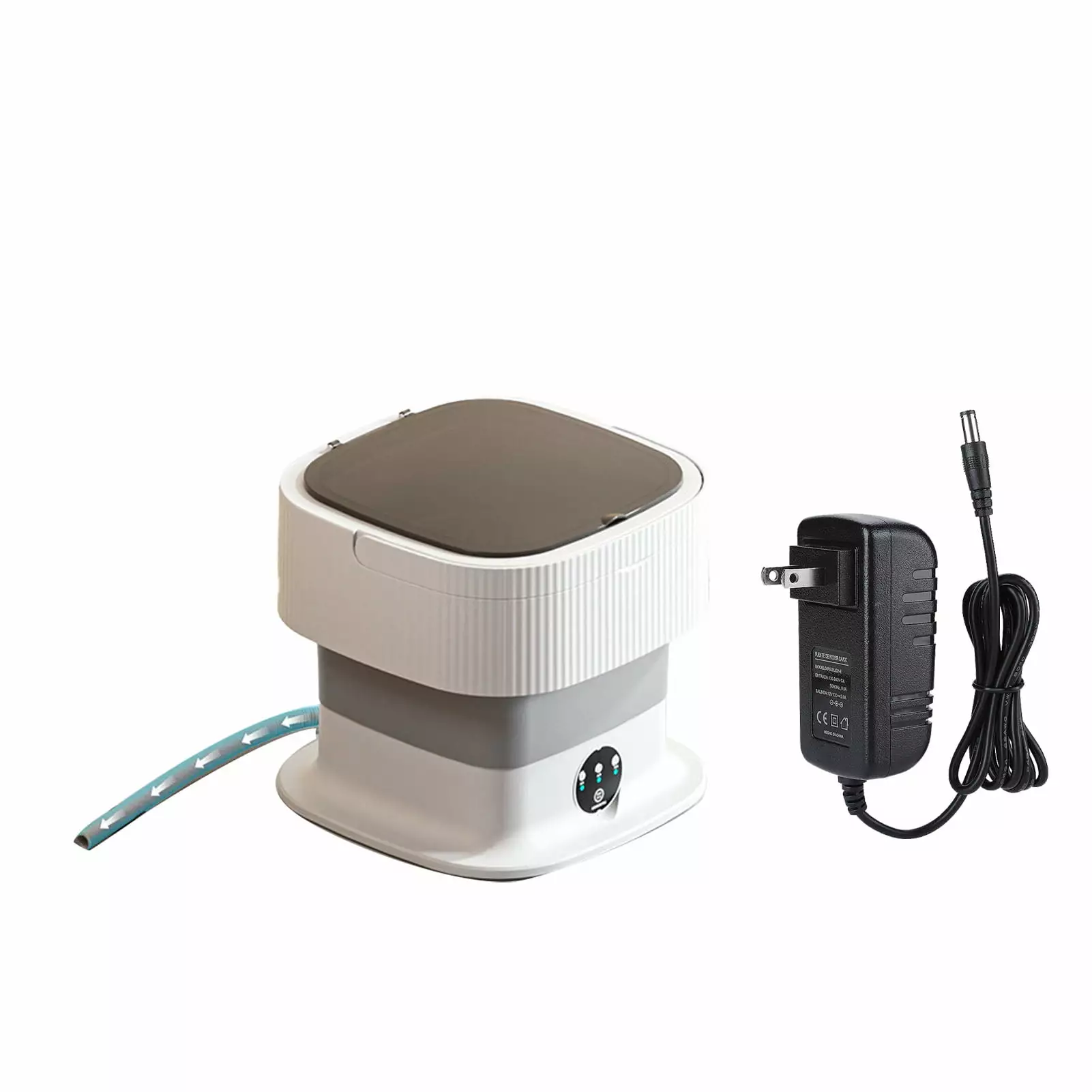 110?240V Foldable Washing Machine Portable Socks Underwear Mini Washer for Dormitory Travel Use Grey US Plug