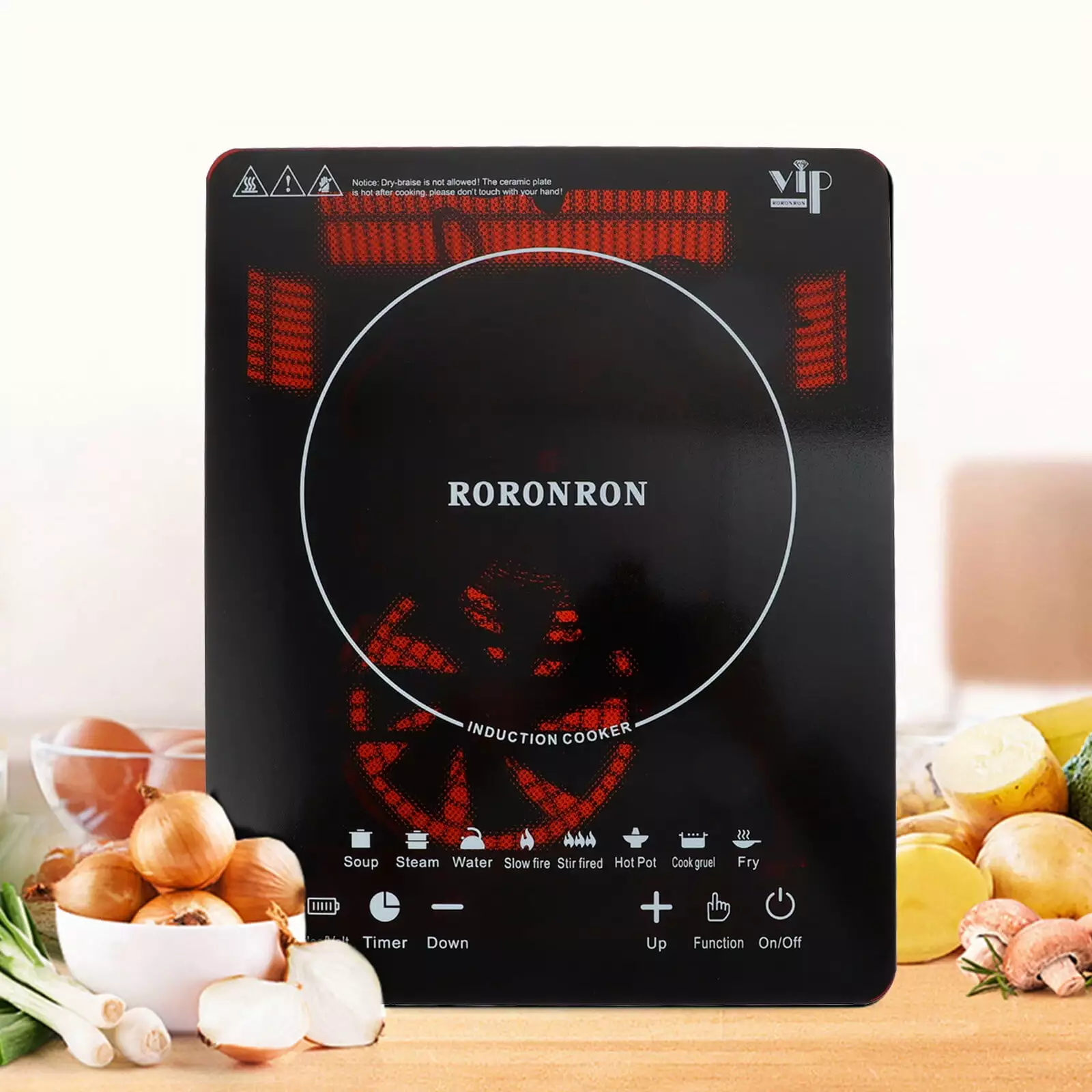 110V Portable Induction Cooktop 1800 Watts Cooktop Countertop Burner Induction Burner Induction Stove Touch Panel Induction Cooker Induction Cooktop Portable