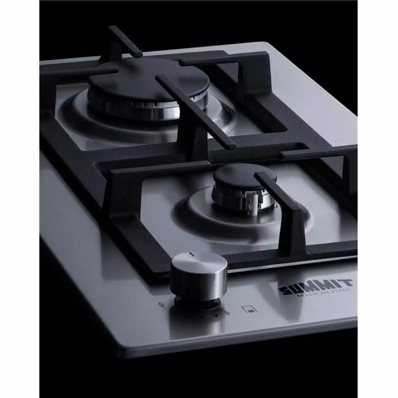 12 in. 2-Burner Propane Gas Cooktop in Stainless Steel