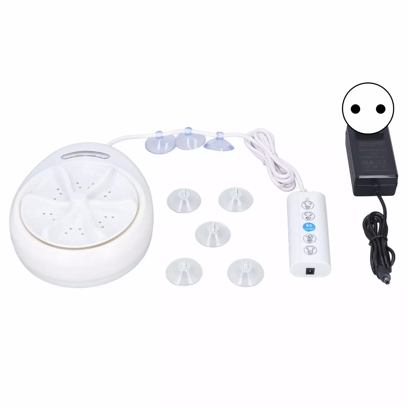 120W Portable Washing Machine Mini Washer Travel Clothes Underwear Washer for Outdoor 100?240VEU Plug