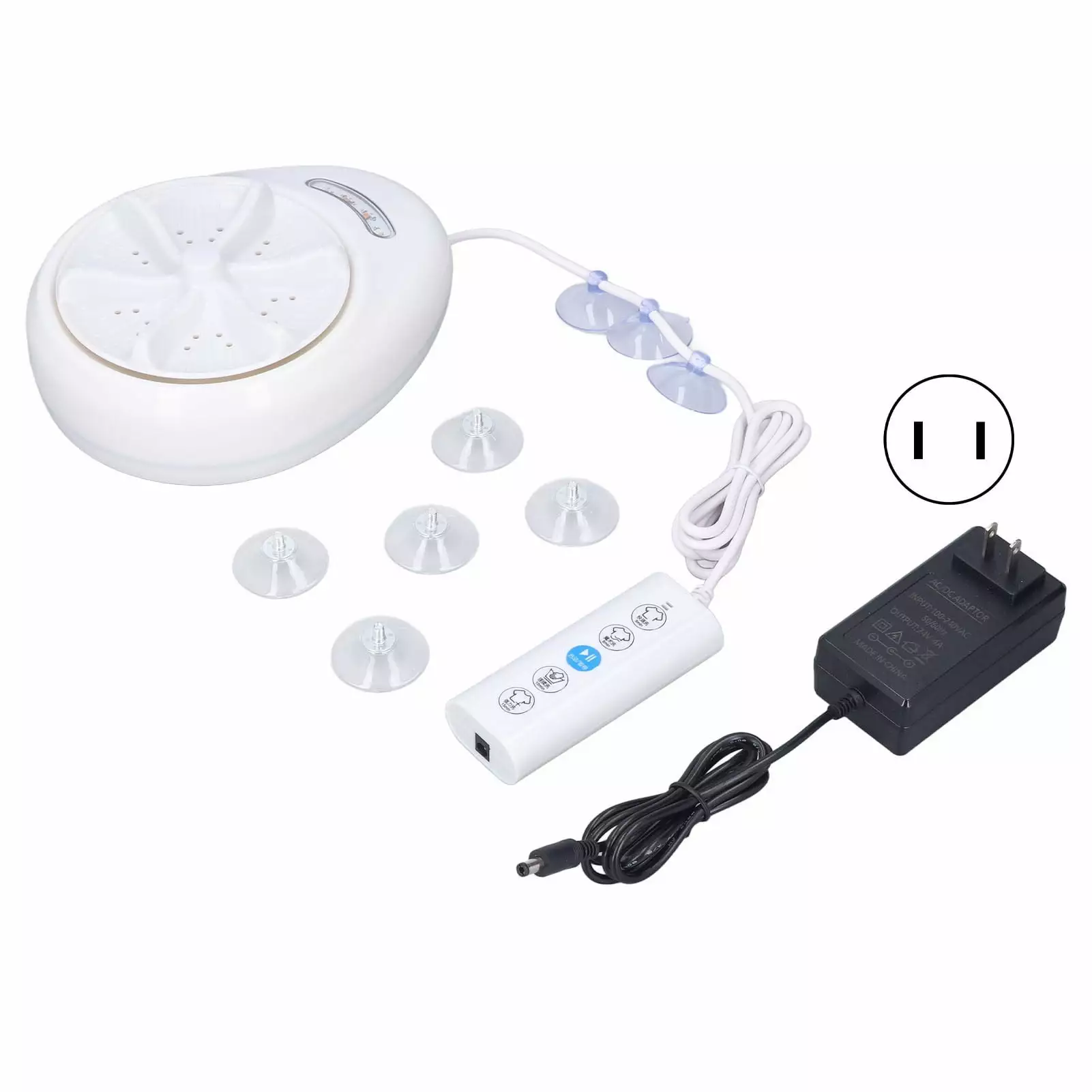 120W Portable Washing Machine Mini Washer Travel Clothes Underwear Washer for Outdoor 100?240VUS Plug