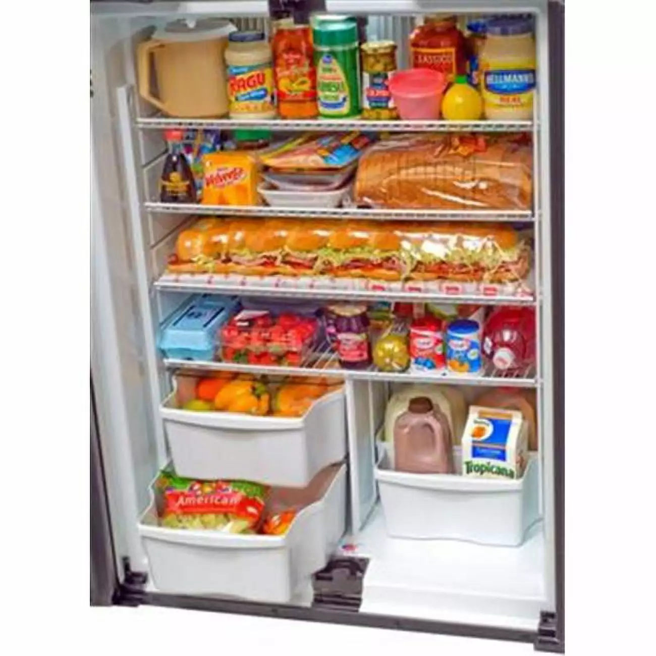 1210 Three Compartment 4 Door Side-By-Side Refrigerator