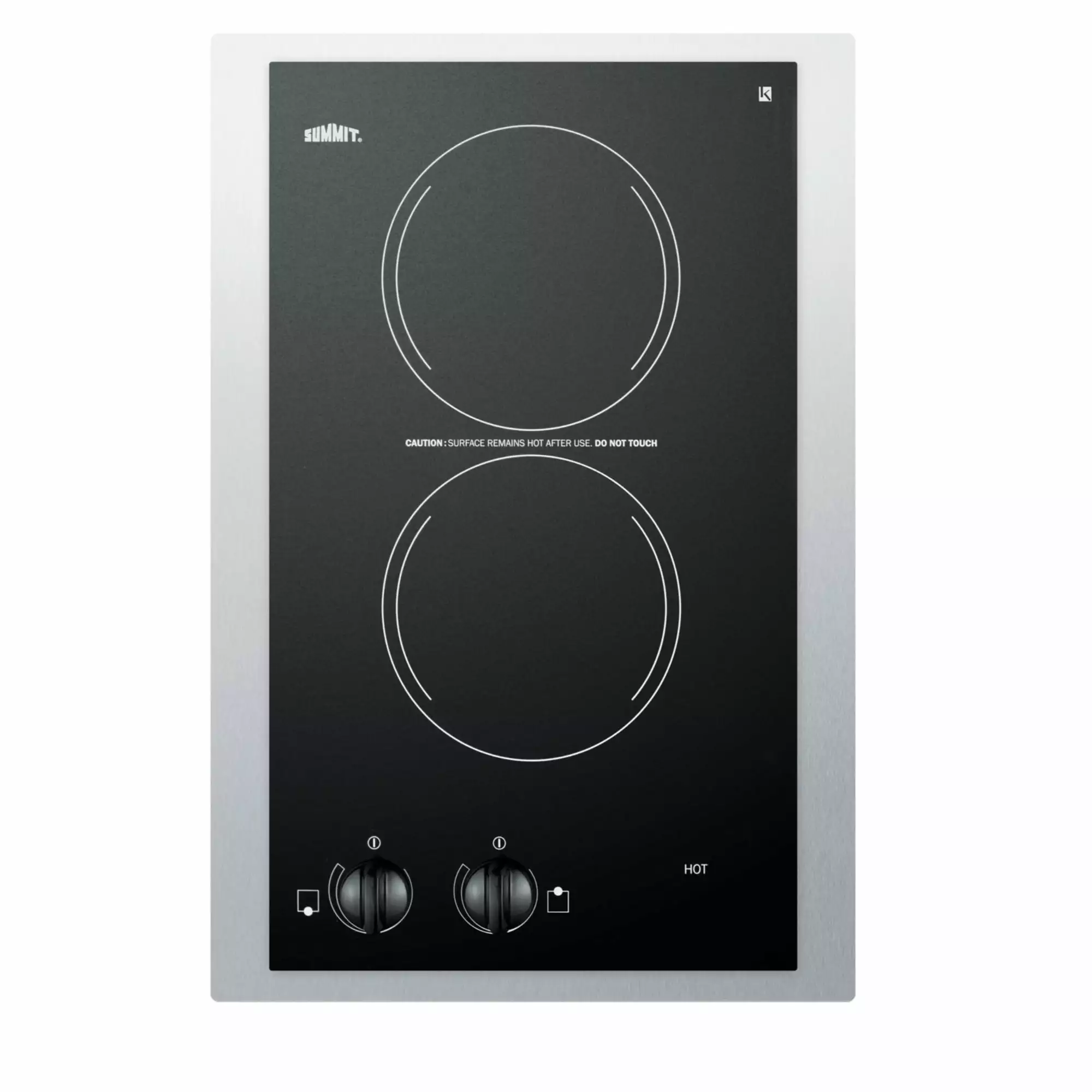 15 Wide 115V 2-Burner Radiant Cooktop