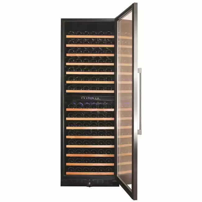 166 Bottle Dual Zone Stainless Steel Wine Refrigerator