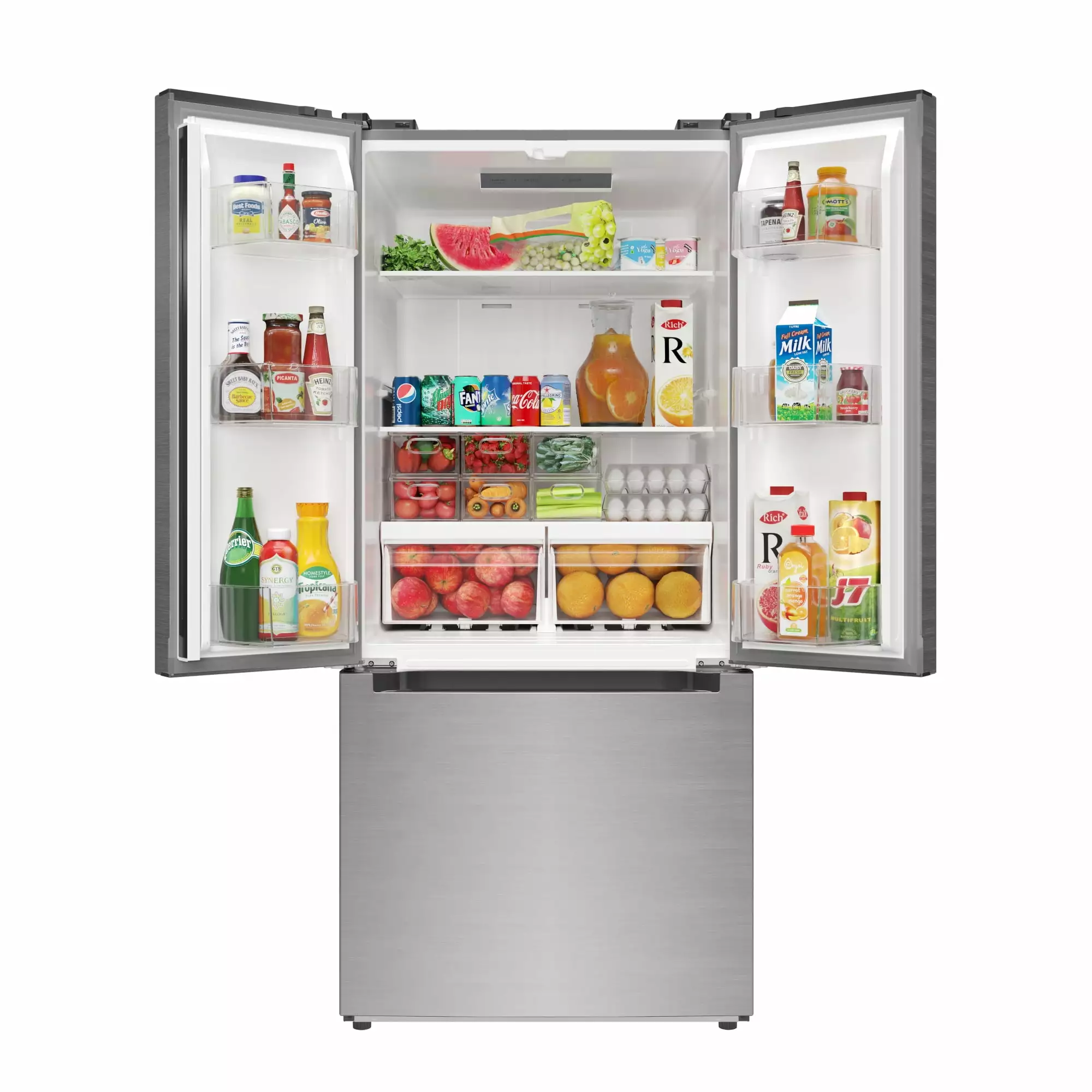 18.5 cu. ft. Stainless-Steel French Door Refrigerator in Silver (KM-RERFDSS-18C)