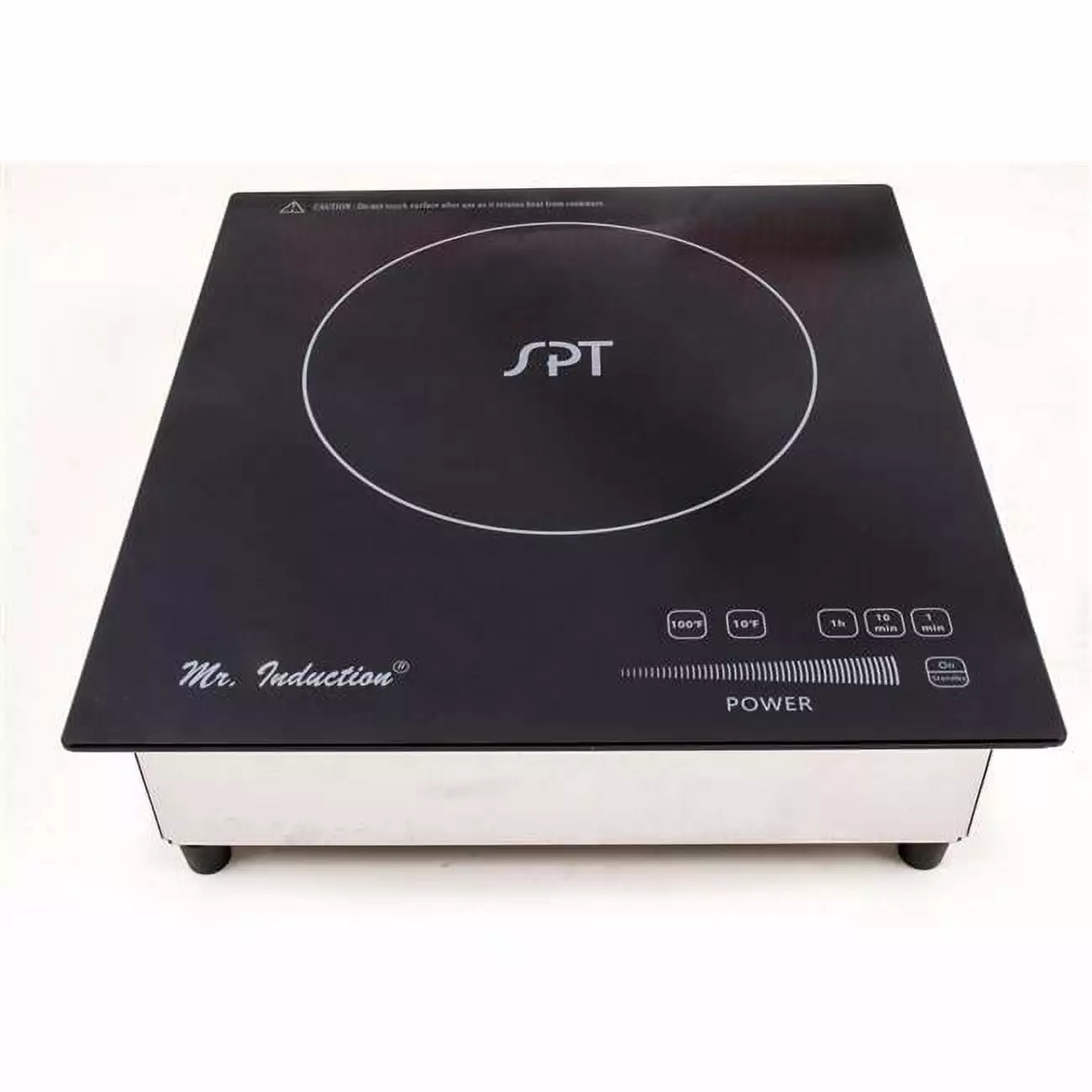 1800 watt Built-in Induction Cooktop. Black & Silver