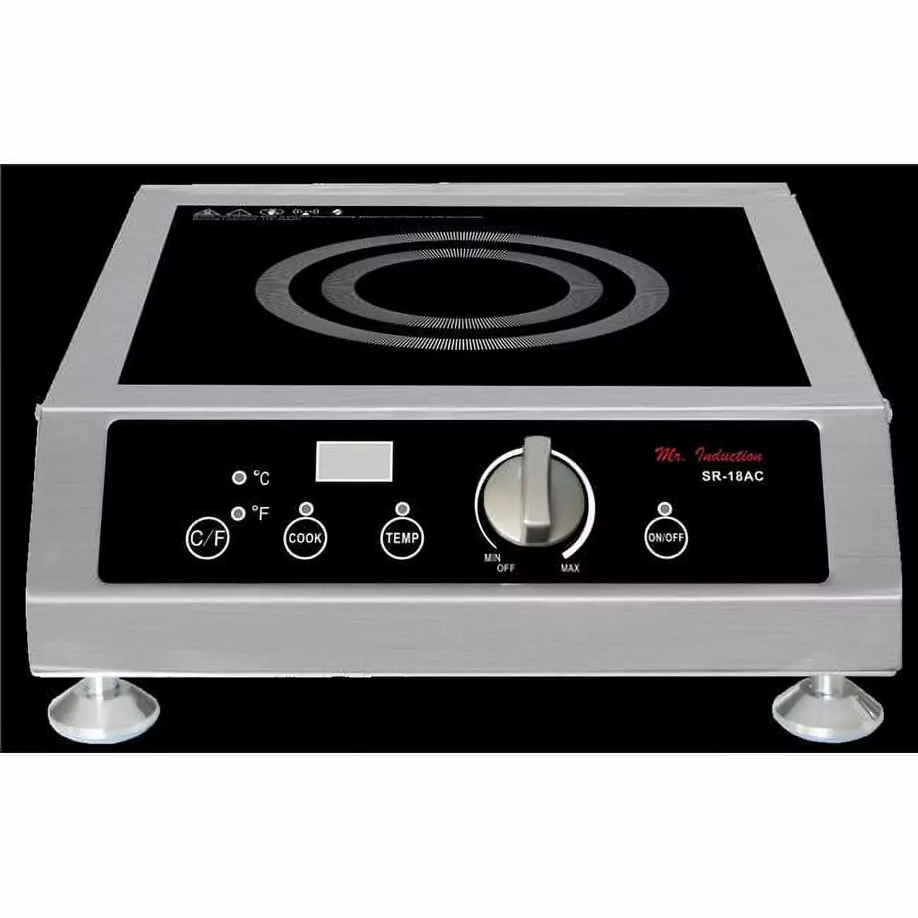 1800 watt Commercial Induction Range Countertop Cooktop