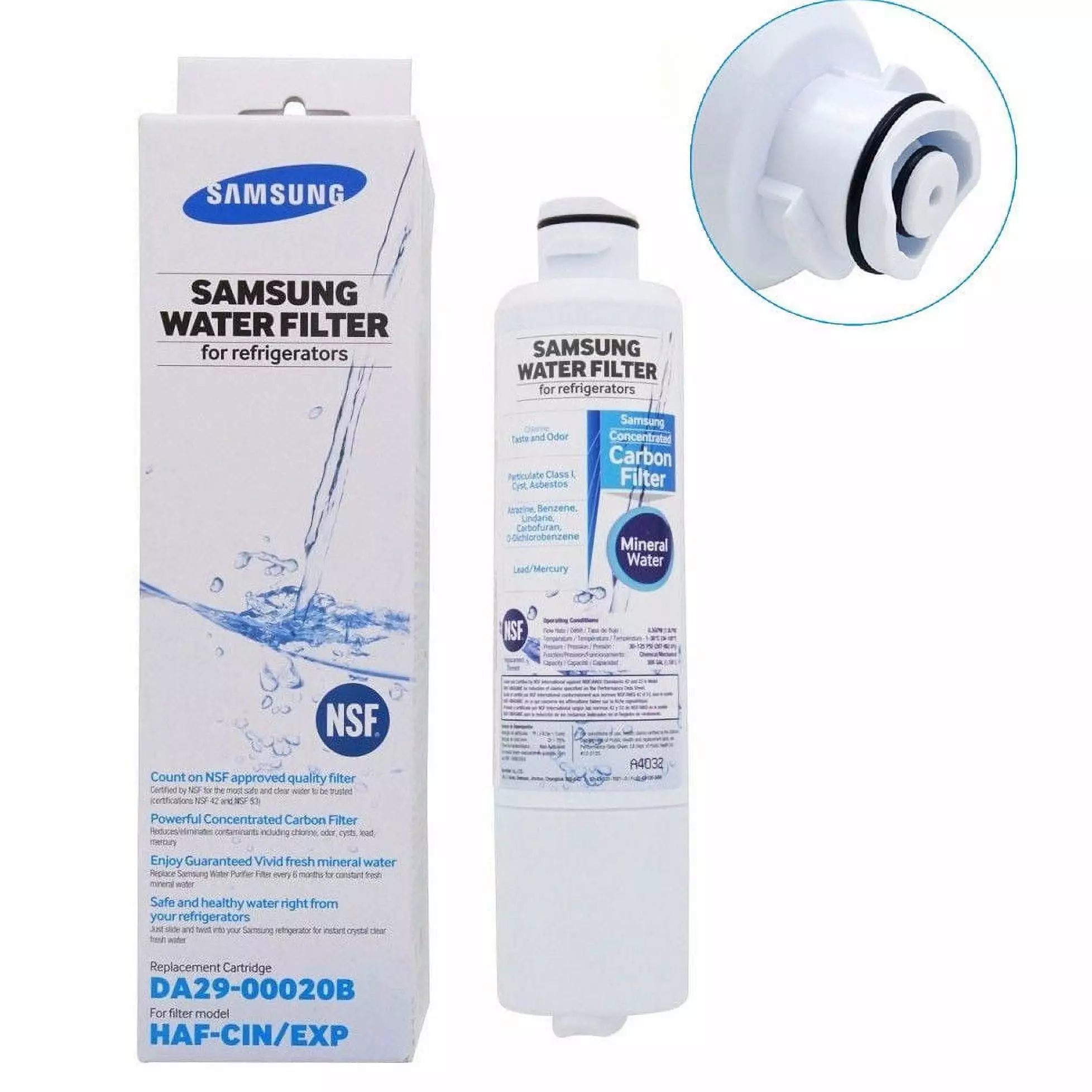 1Pack DA29-00020B Refrigerator Water Filter. Compatible with Samsung Refrigerator Water Filter