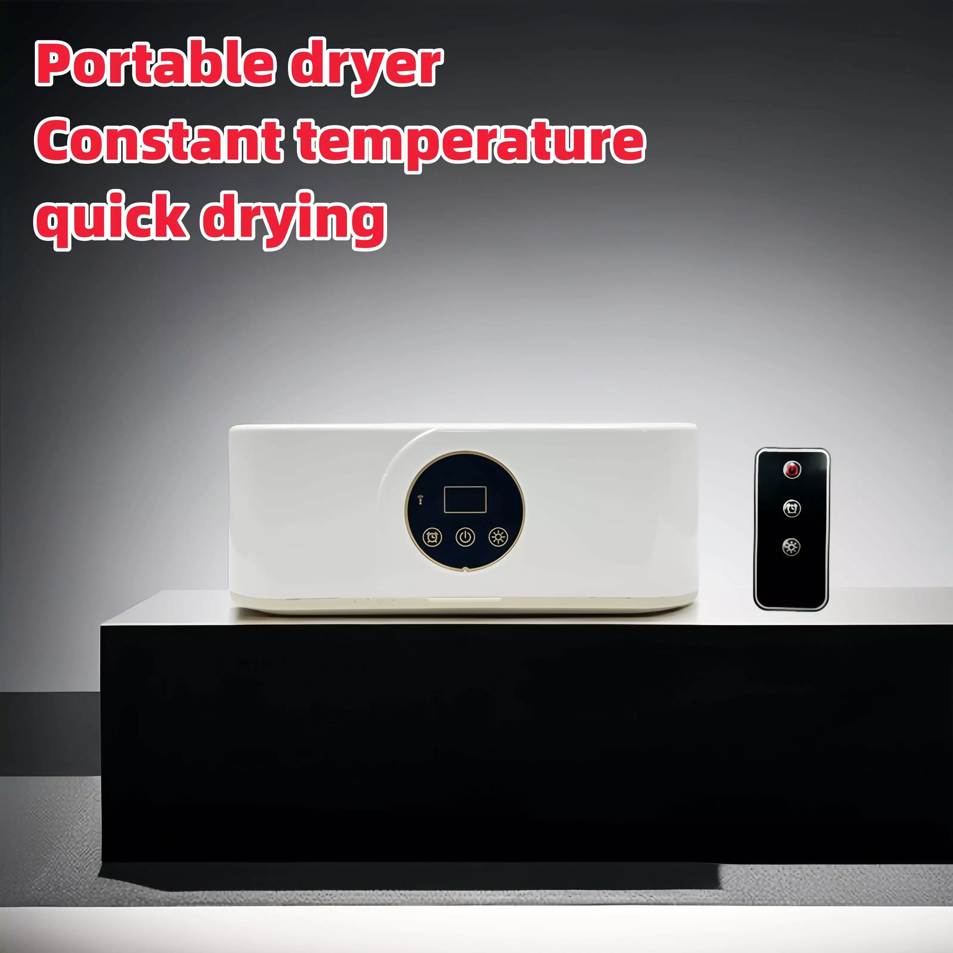 1pc Fast-Drying Portable Folding Dryer with Remote Control and UV Sterilization - Ideal for Family Dorms and Travel