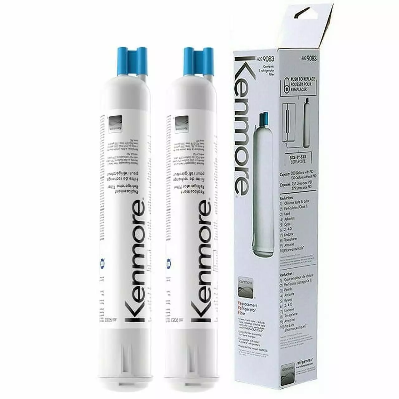 2 Pack Refrigerator Water Filter 9083 Water Filter Replacement Cartridge Compatible with Kenmore Water 9030 9020 469083