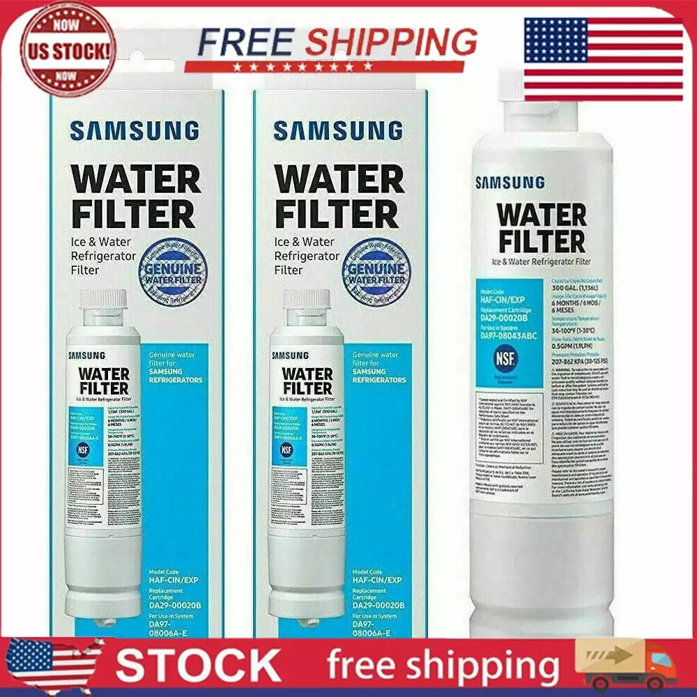 2 Pack Replacement DA29-00020B HAF-CIN/EXP Refrigerator Water Filter