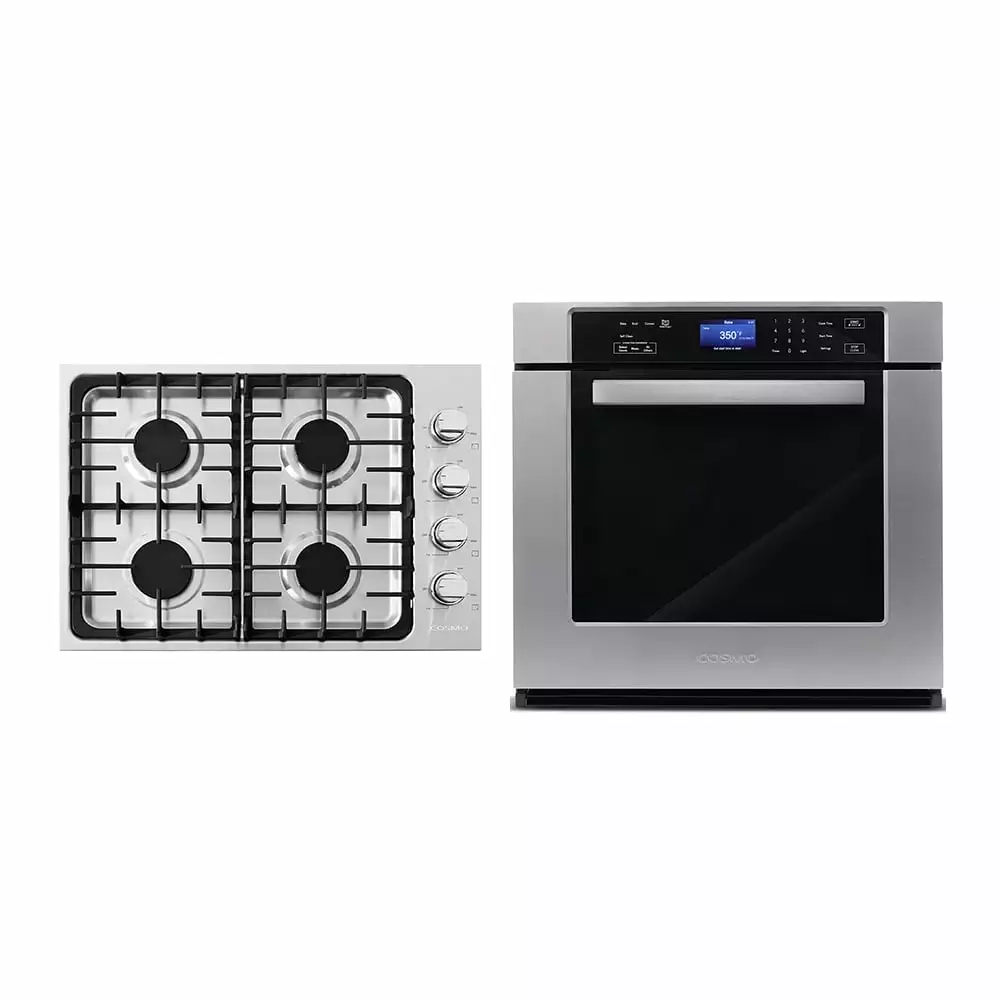 2 Piece Kitchen Package with 30 Drop In Gas Cooktop & 24 Electric Wall Oven