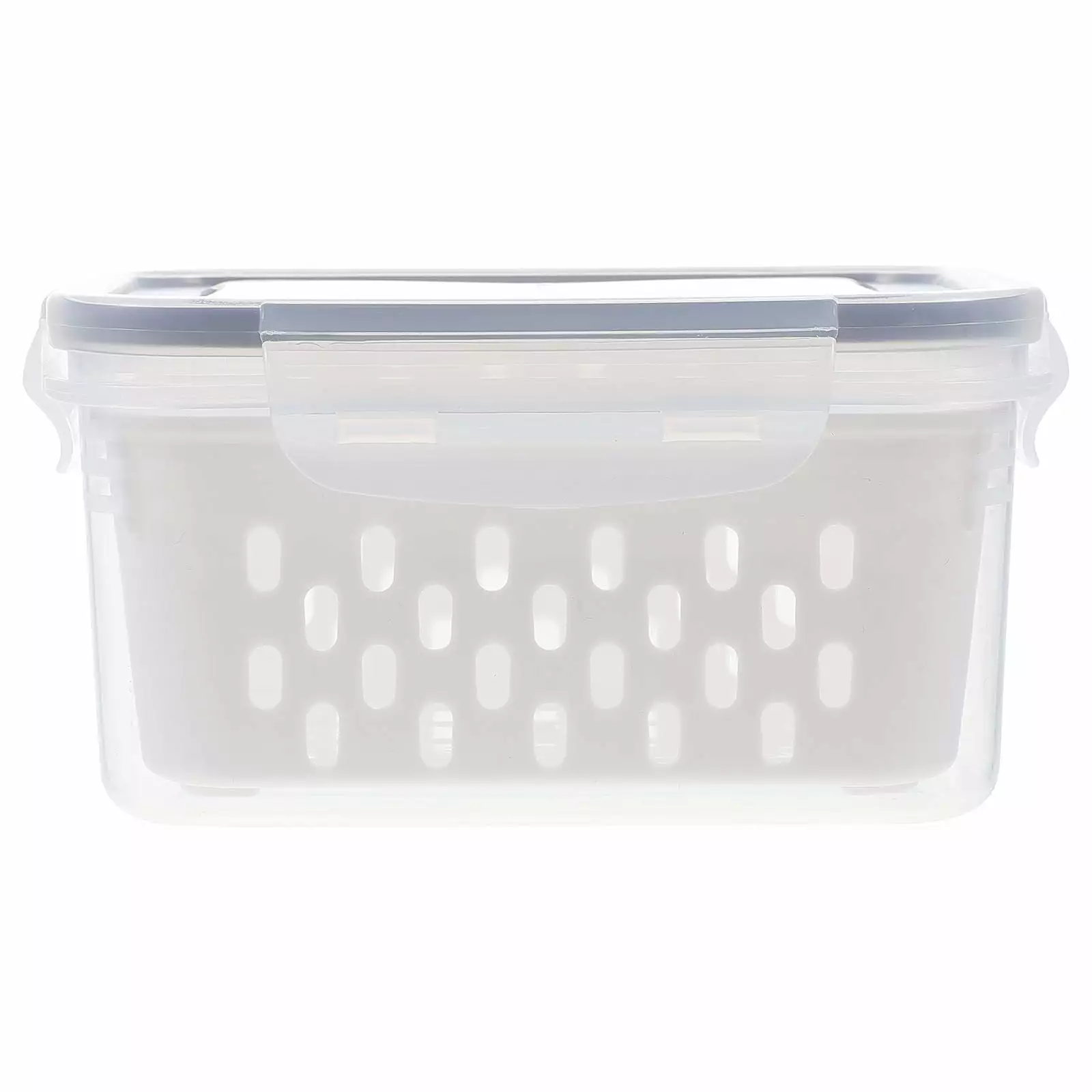 2 Sets Drain Basket Storage Box Fruit Cleaning Vegetable Crisper Holder Salad Eggs Keeper Bins Food Grade Pp5 Plastic