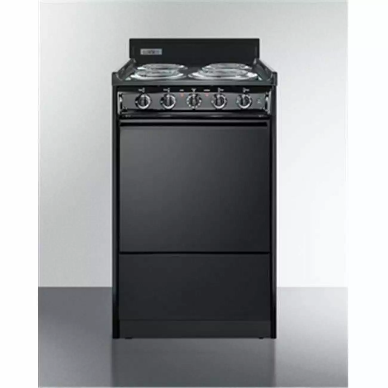 20 in. Wide Electric Range with Lower Storage Compartment. Black