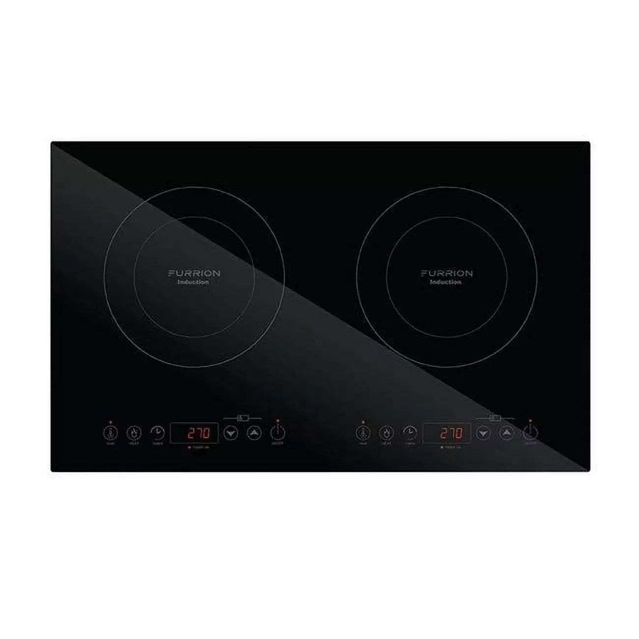 2021128858 21 ft. 1800W Black Glass 2-Burner RV Induction Cooktop