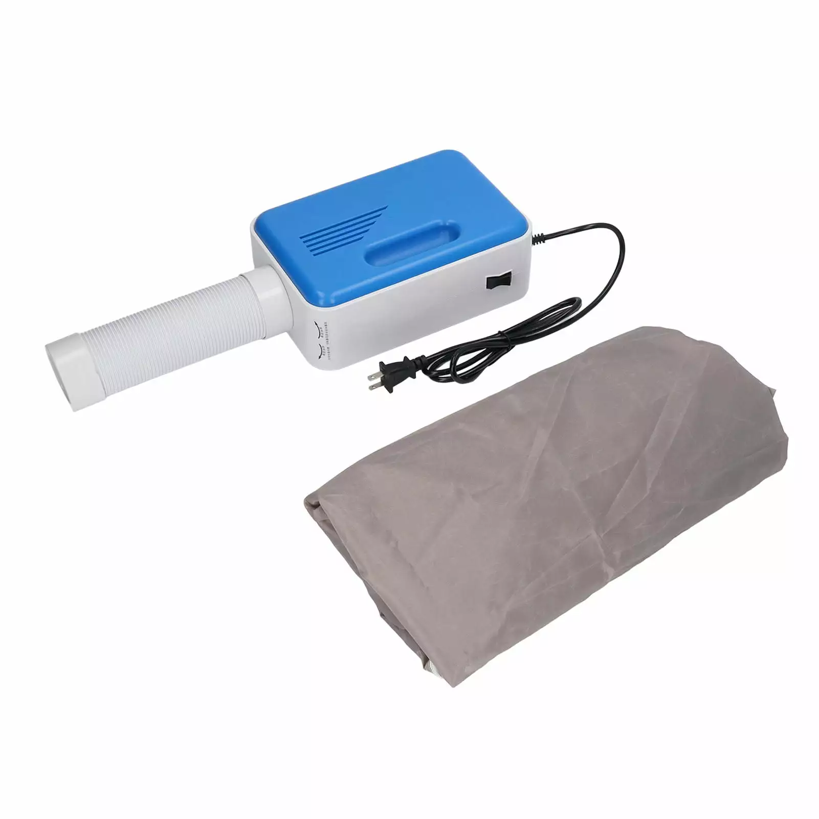 2024 Portable Electric Clothes Dryer Multifunction Mini Colthes Dryer with Cloth Cover for Outdoor Travel Home US Plug 110V Blue