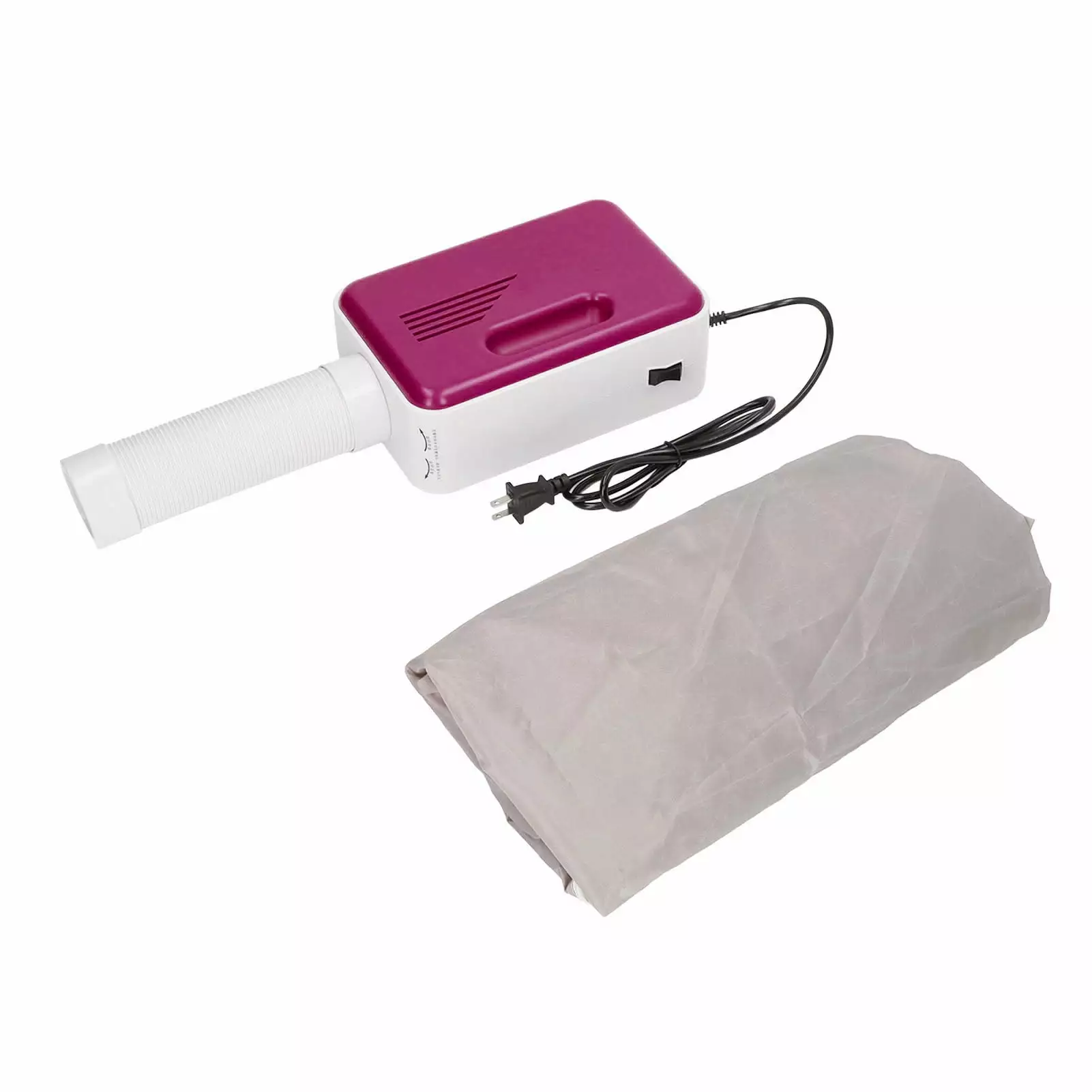 2024 Portable Electric Clothes Dryer Multifunction Mini Colthes Dryer with Cloth Cover for Outdoor Travel Home US Plug 110V Purple