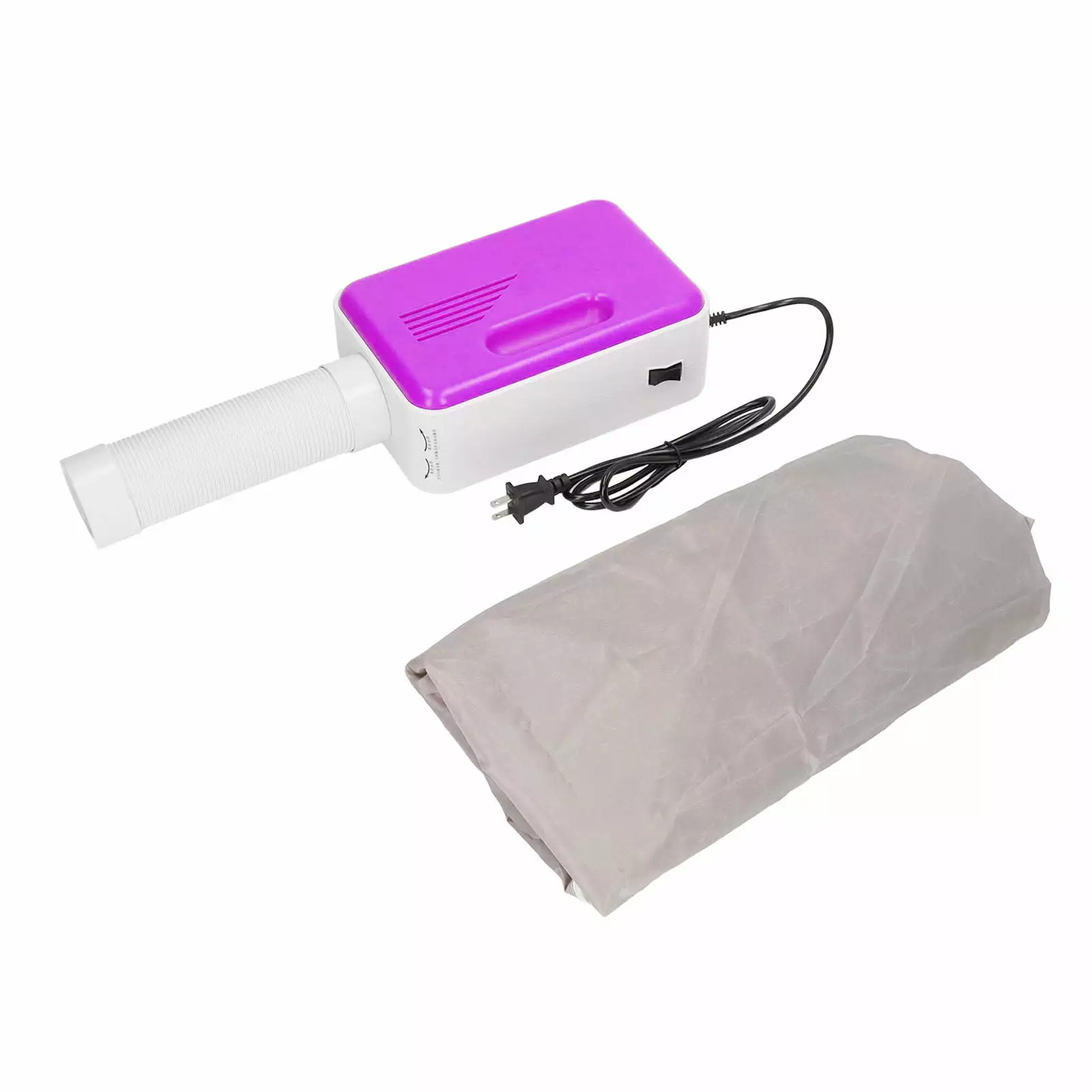 2024 Portable Electric Clothes Dryer Multifunction Mini Colthes Dryer with Cloth Cover for Outdoor Travel Home US Plug 110V Purple