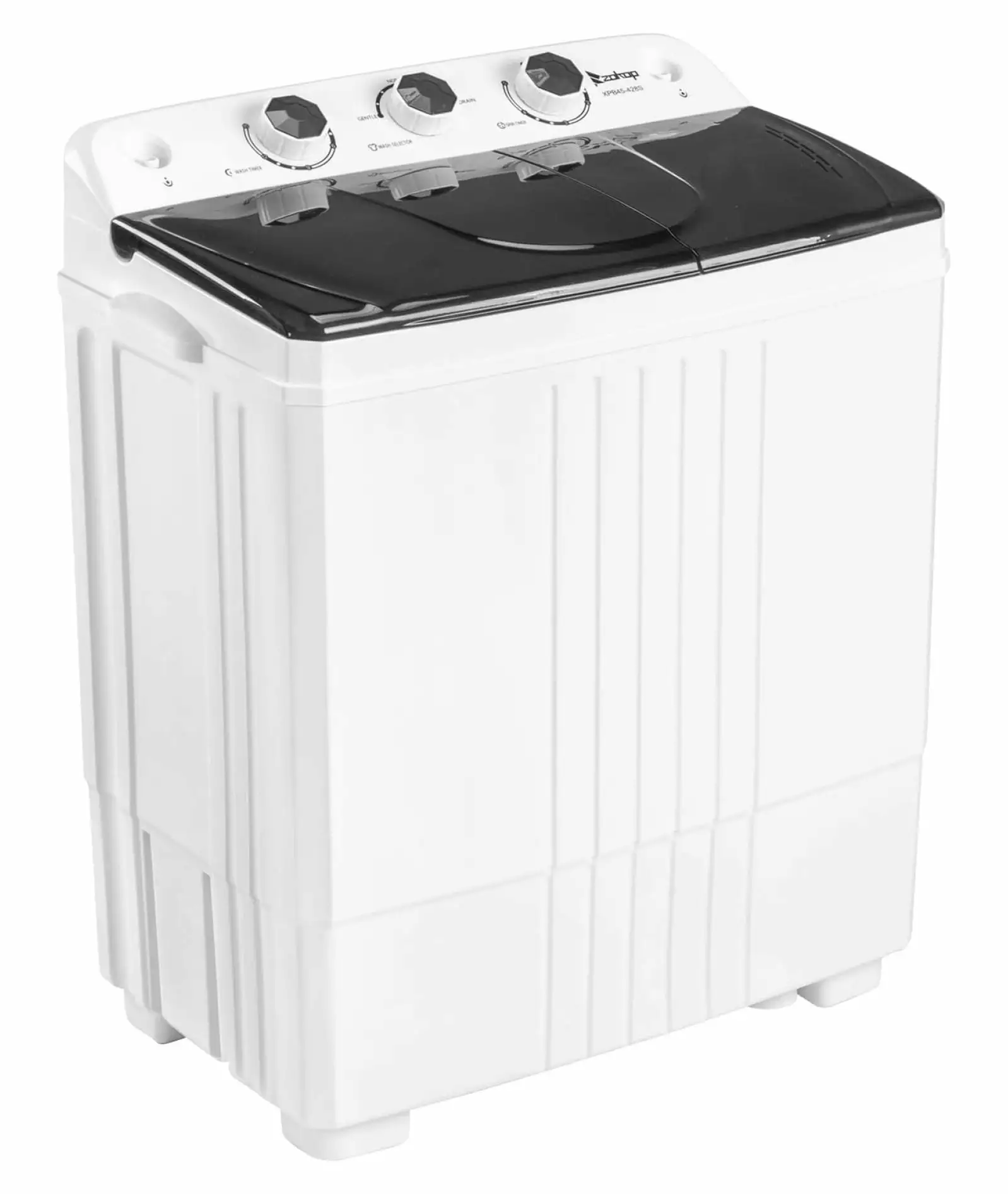 20LBS Portable Washing Machine. Compact Mini Washer Machine & Dryer Combo. Built-in Gravity Drain. Small Tub Washer with Spin Cycle for Laundry Room. Apartments. Dorms. RV's (Black)