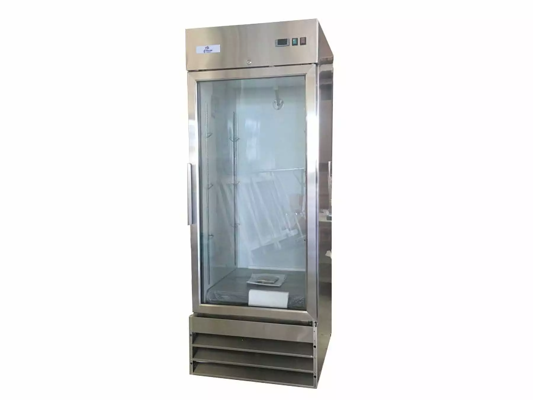 23 Cu Ft Commercial Refrigerator Glass 1-Door Merchandiser Display Cooler Case Fridge