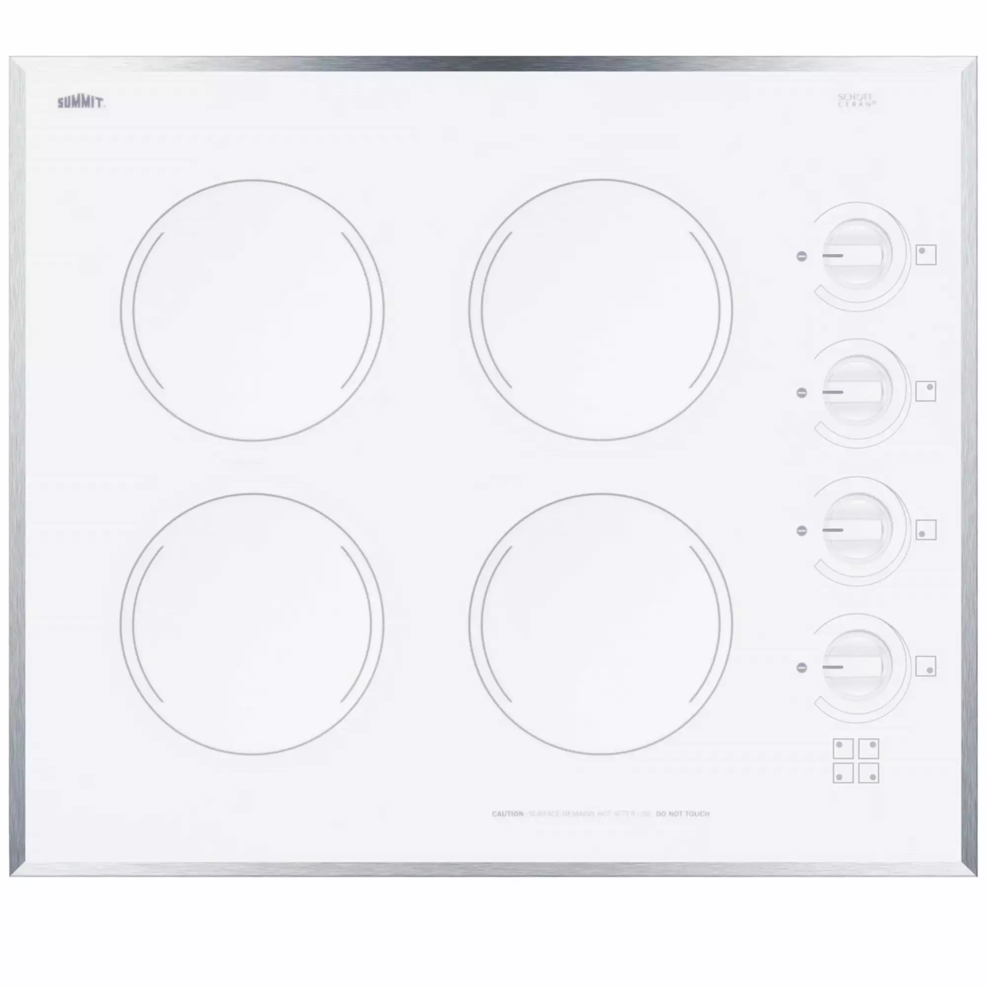 24 Wide 230V 4-Burner Radiant Cooktop