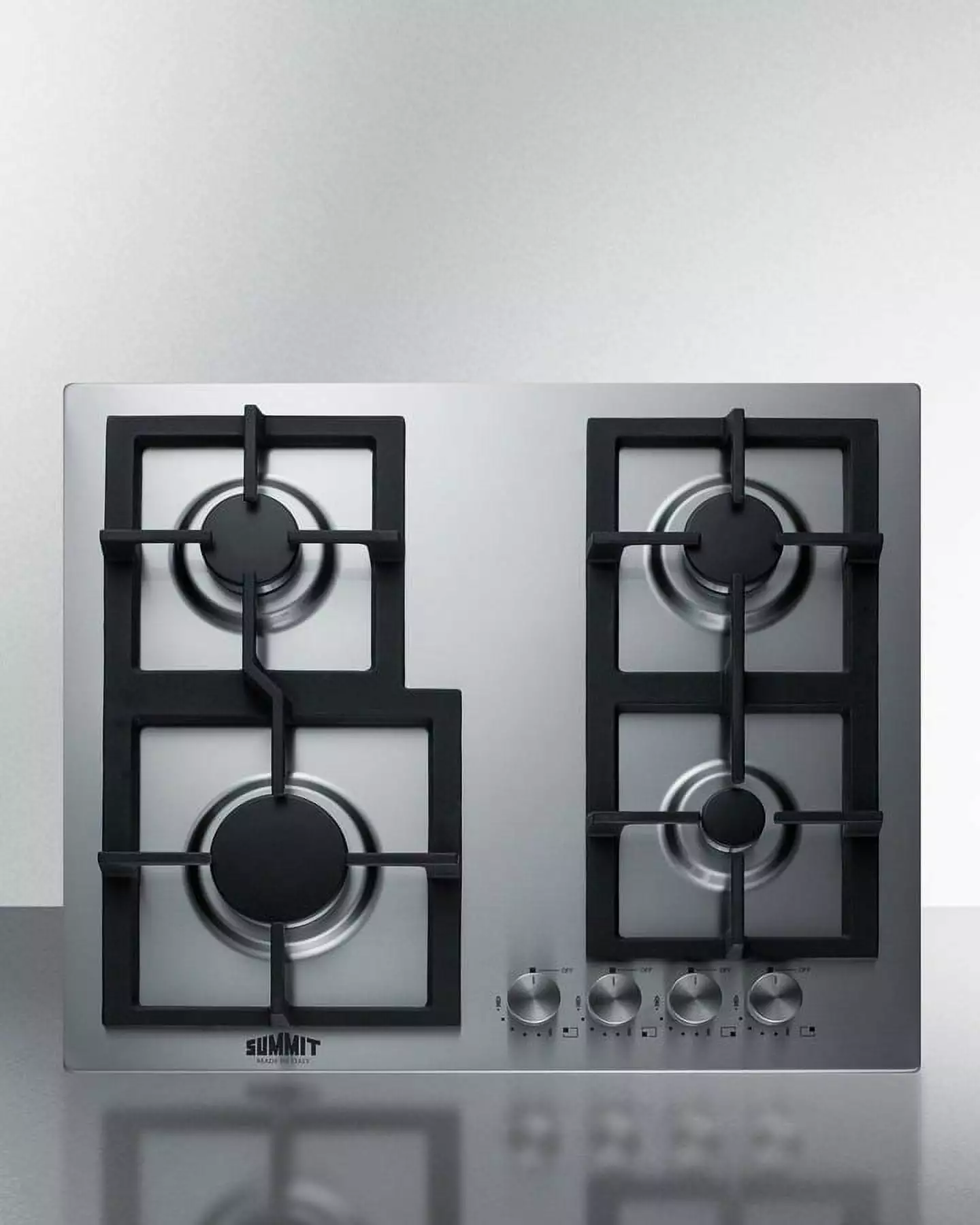 24 Wide 4-Burner Propane Gas Cooktop In Stainless Steel