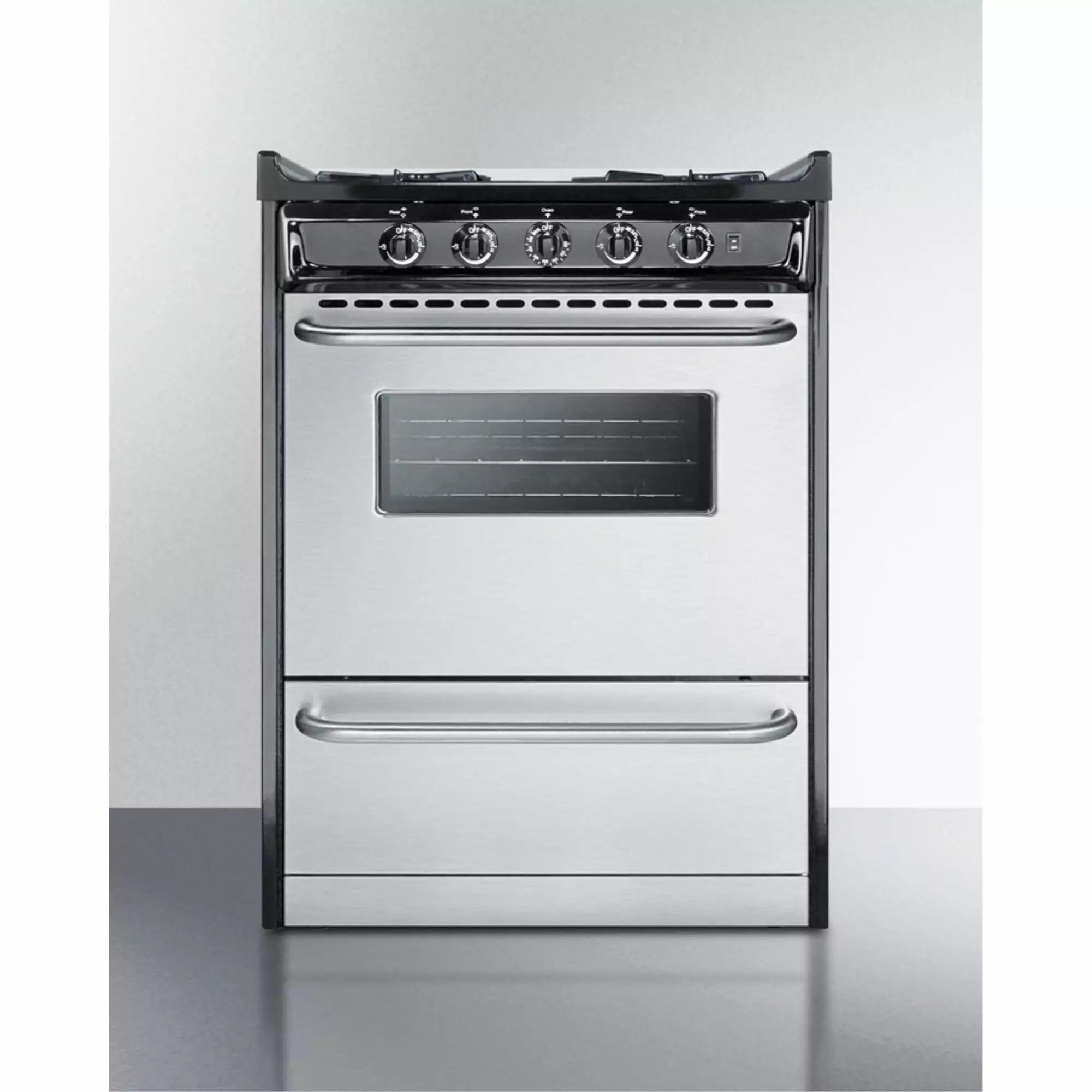 24 Wide Gas Range. Open Burners