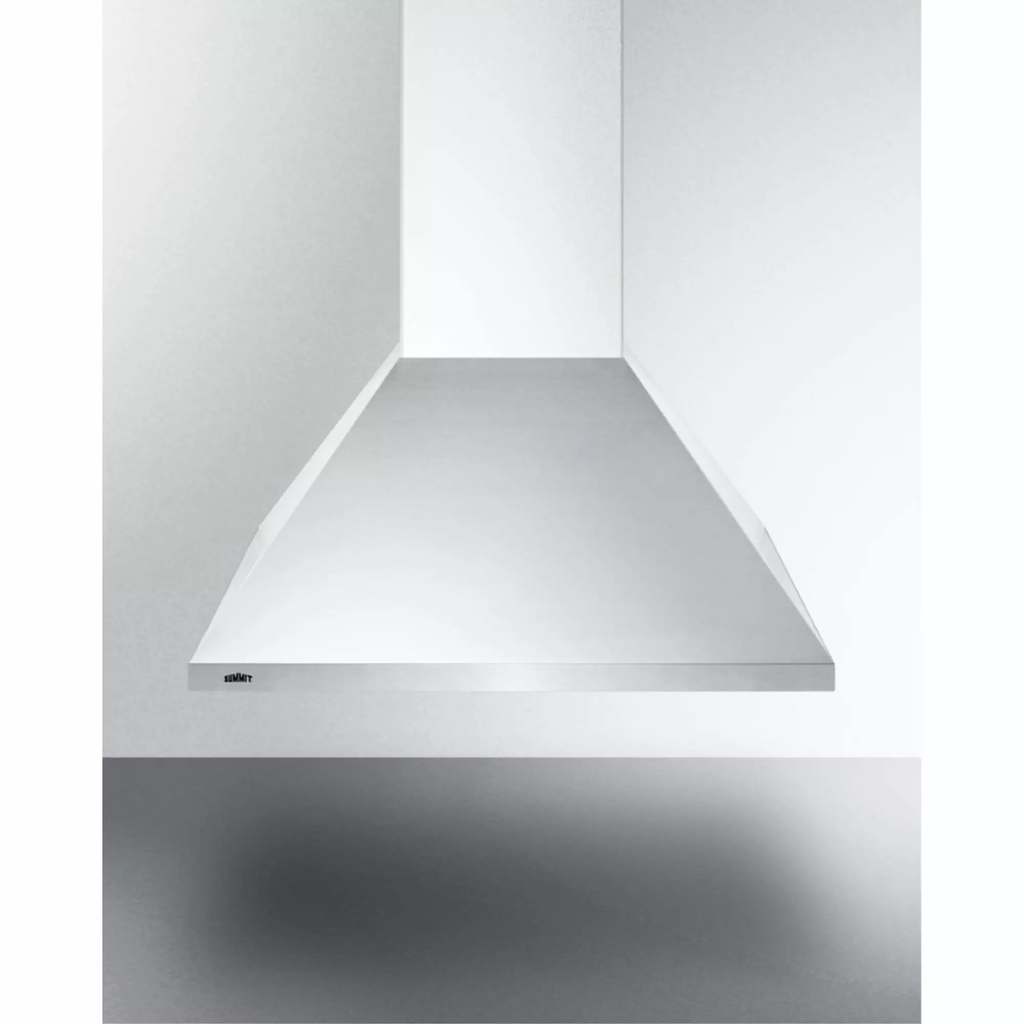 24 wide European style convertible wall-mount range hood in stainless steel