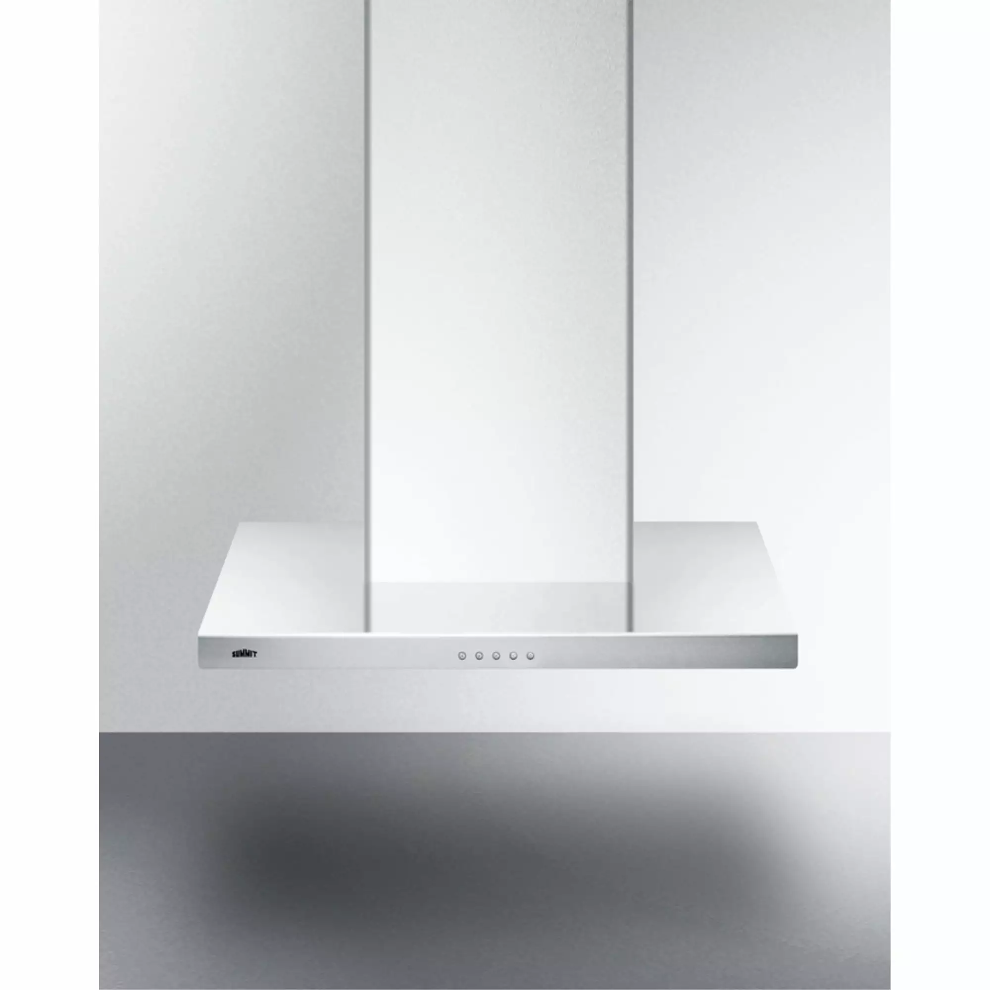 24 wide European style convertible wall-mount range hood in stainless steel