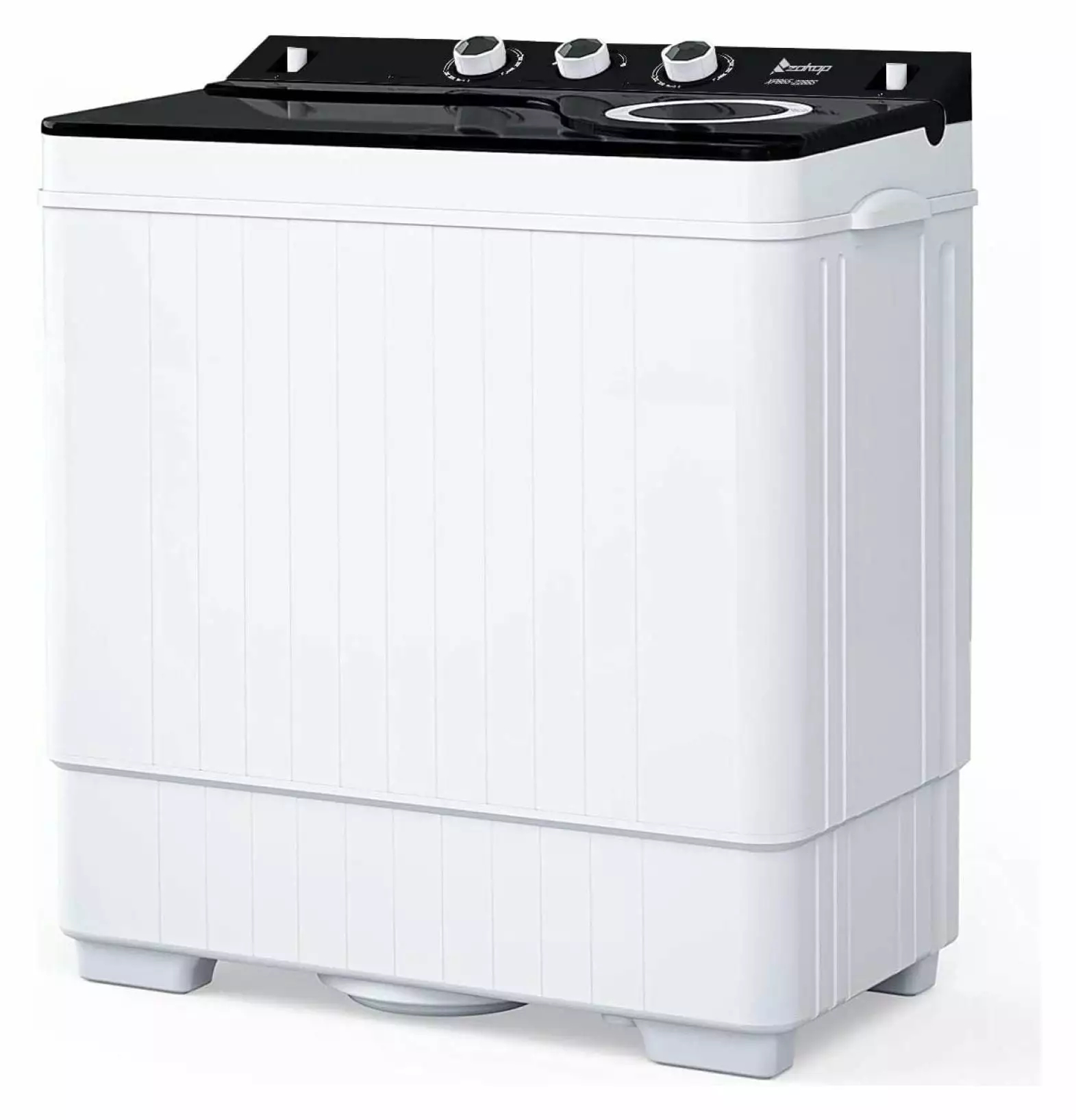 26LBS Portable Washing Machine. Compact Mini Washer Machine & Dryer Combo. Built-in Gravity Drain. Small Tub Washer with Spin Cycle for Laundry Room. Apartments. Dorms. RV's (Black)