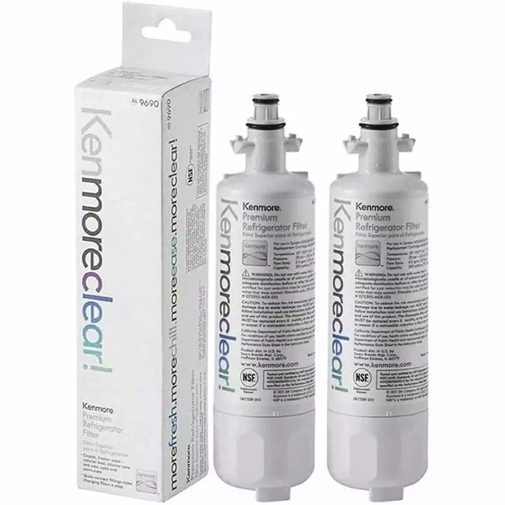 2pack Kenmore 9690. Kenmore 469690 Replacement Refrigerator Water Filter Compatible with LT700P. Clear