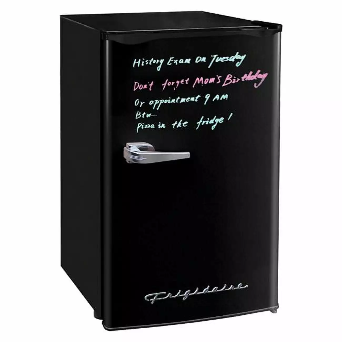 3.2 cu. ft. 65W Eraser-Board Door Retro Compact Fridge. Black