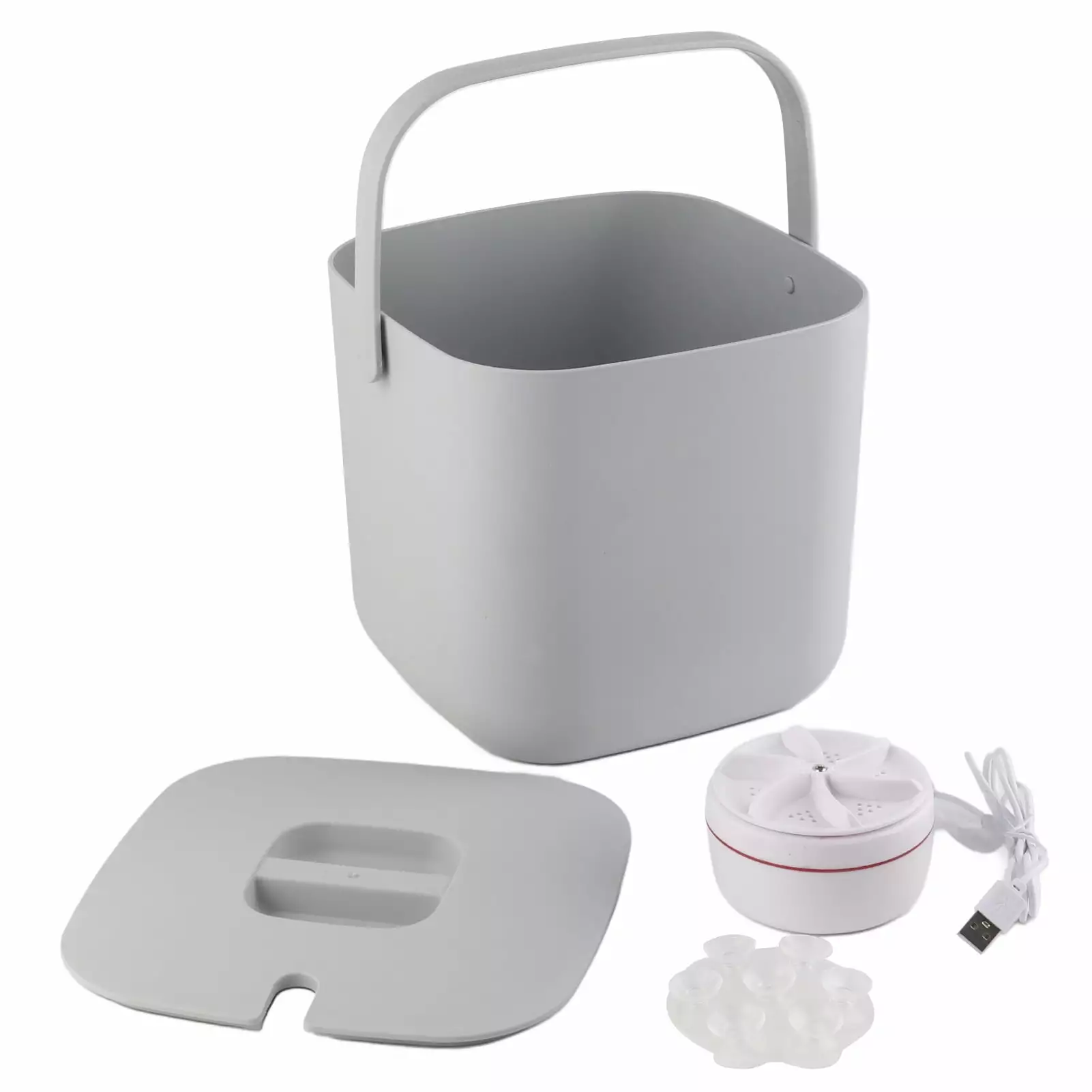 3.8L Mini Turbine Washing Machine Noise Reduction Hygienic Portable USB Washing Machine for Socks Underwear