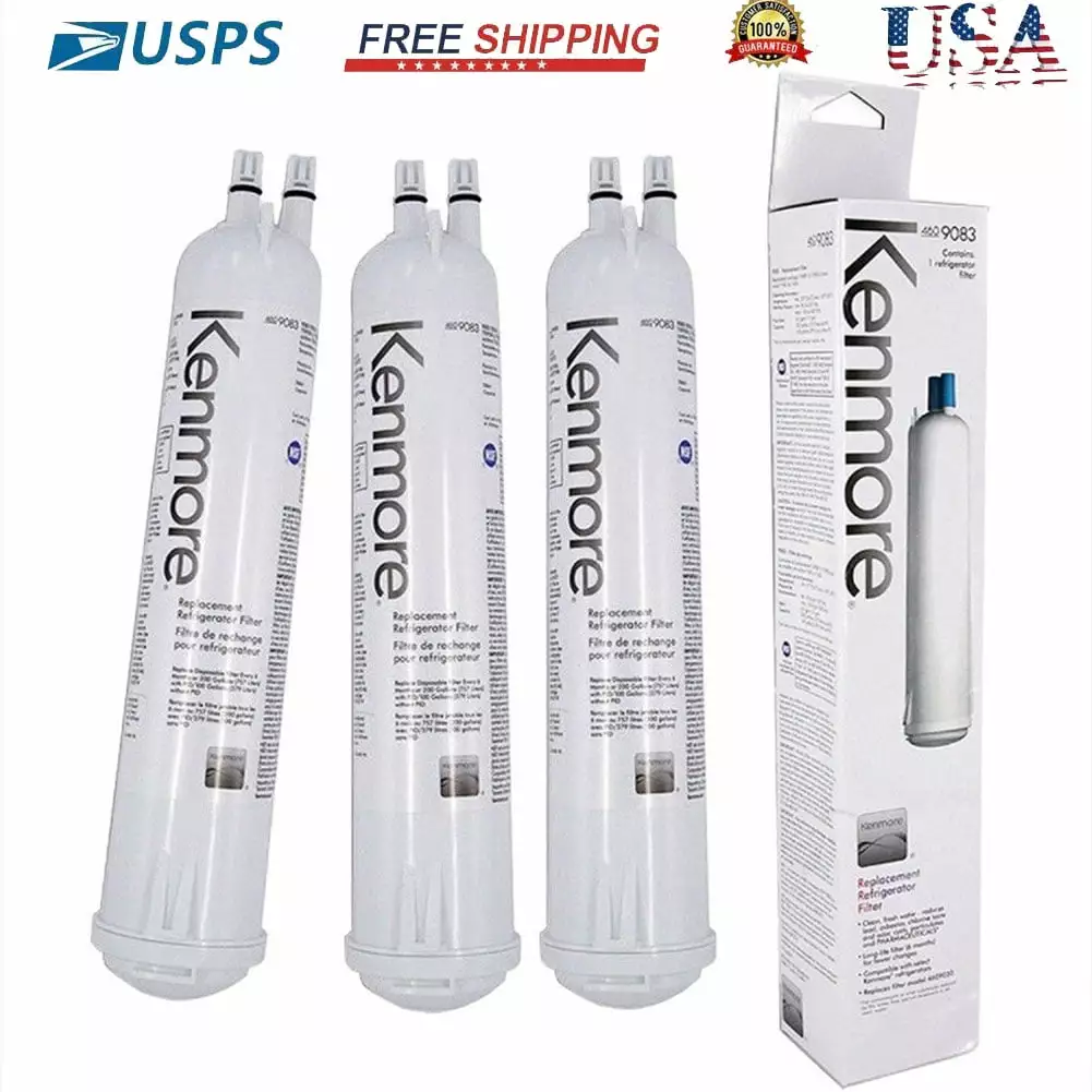 3 Pack Compatible With Kenmore 4609083 9083 9020 9030 Replacement Refrigerator Water Filter