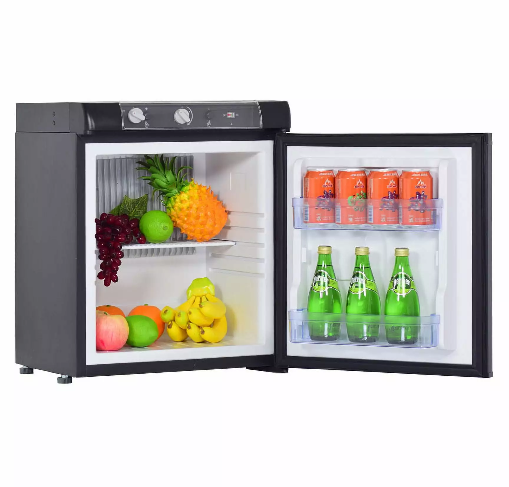 3 Way Propane Rv Refrigerator 1.4 Cu.ft. Compact Camper 12 V/110V/Gas LPG Fridge. for Rv. Garage. Black