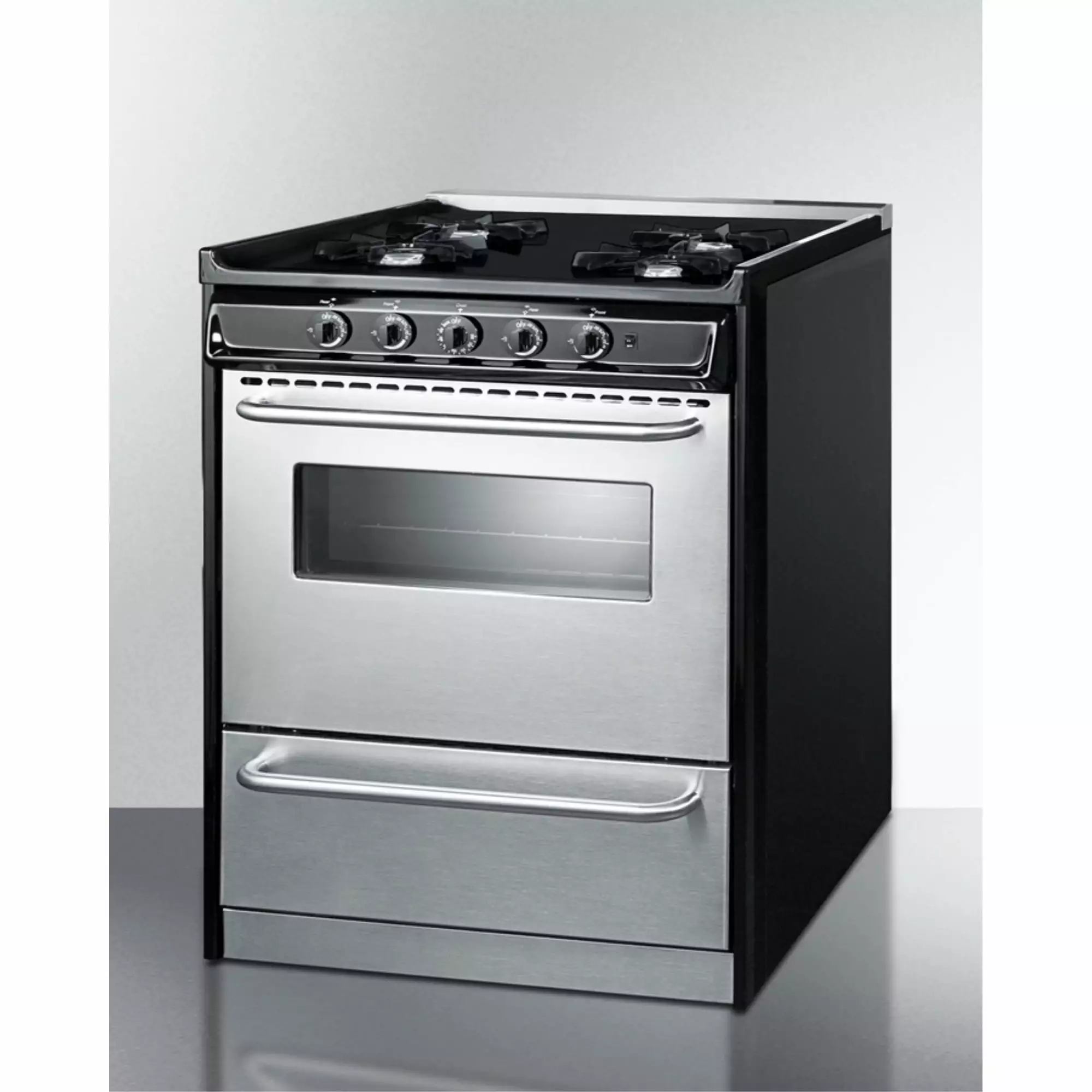 30 Wide Gas Range. Open Burners