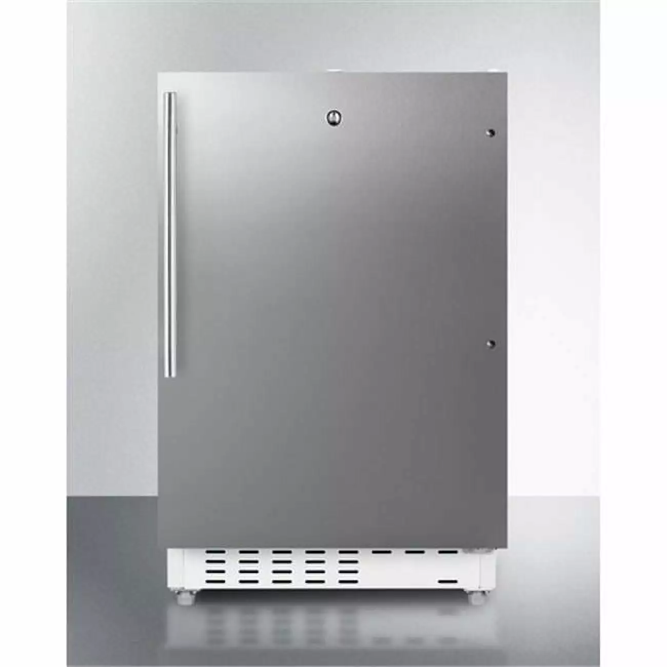 32 x 19.88 x 22.5 in. ADA Compliant Built-In Freestanding Refrigerator-Freezer. White Cabinet