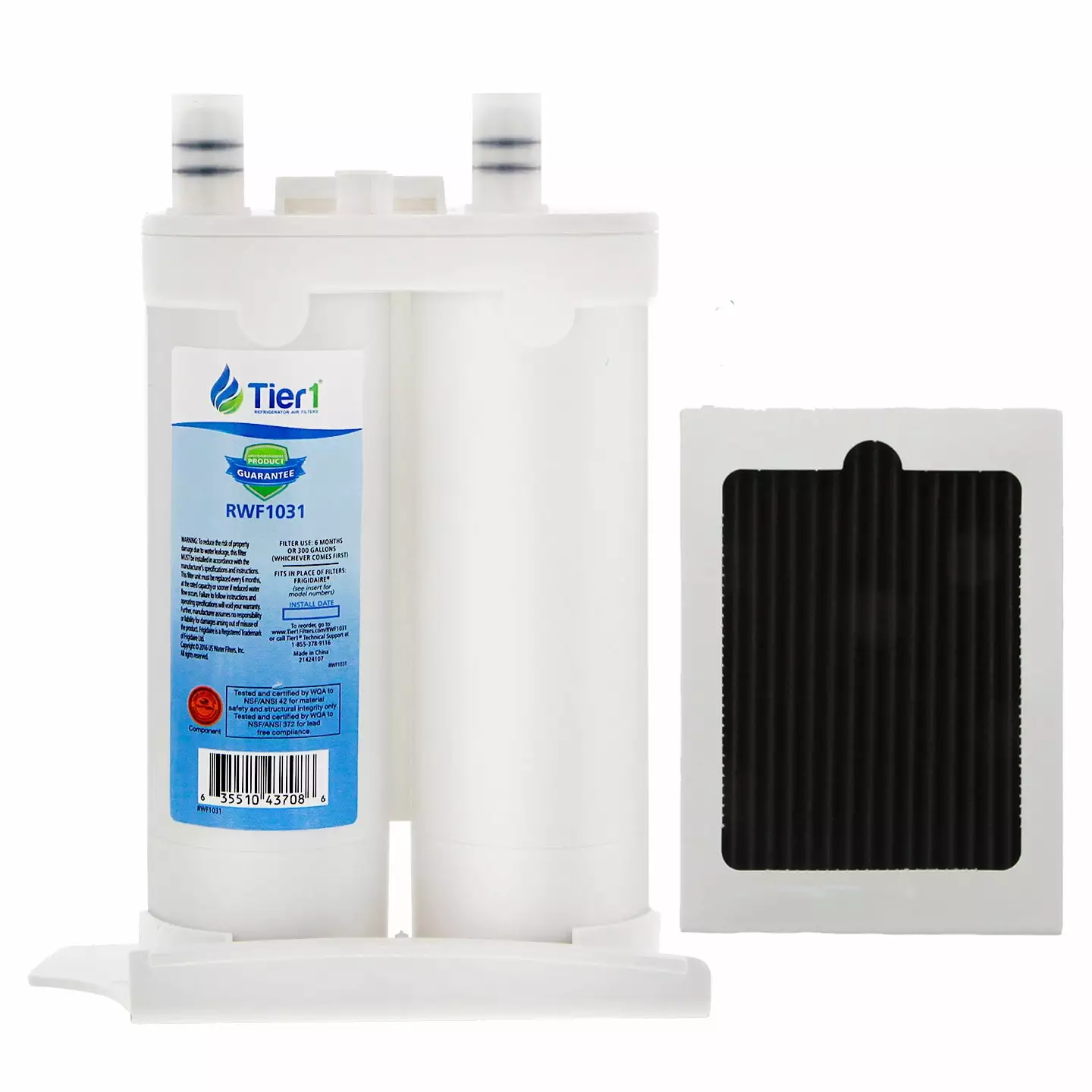 Tier1 PureSource2 Refrigerator Water & Air Filter Combo | Replacement for WF2CB. NGFC 2000. 1004-42-FA. 469911. 469916. FC100. EWF2CBPA. PAULTRA. Fridge Filter