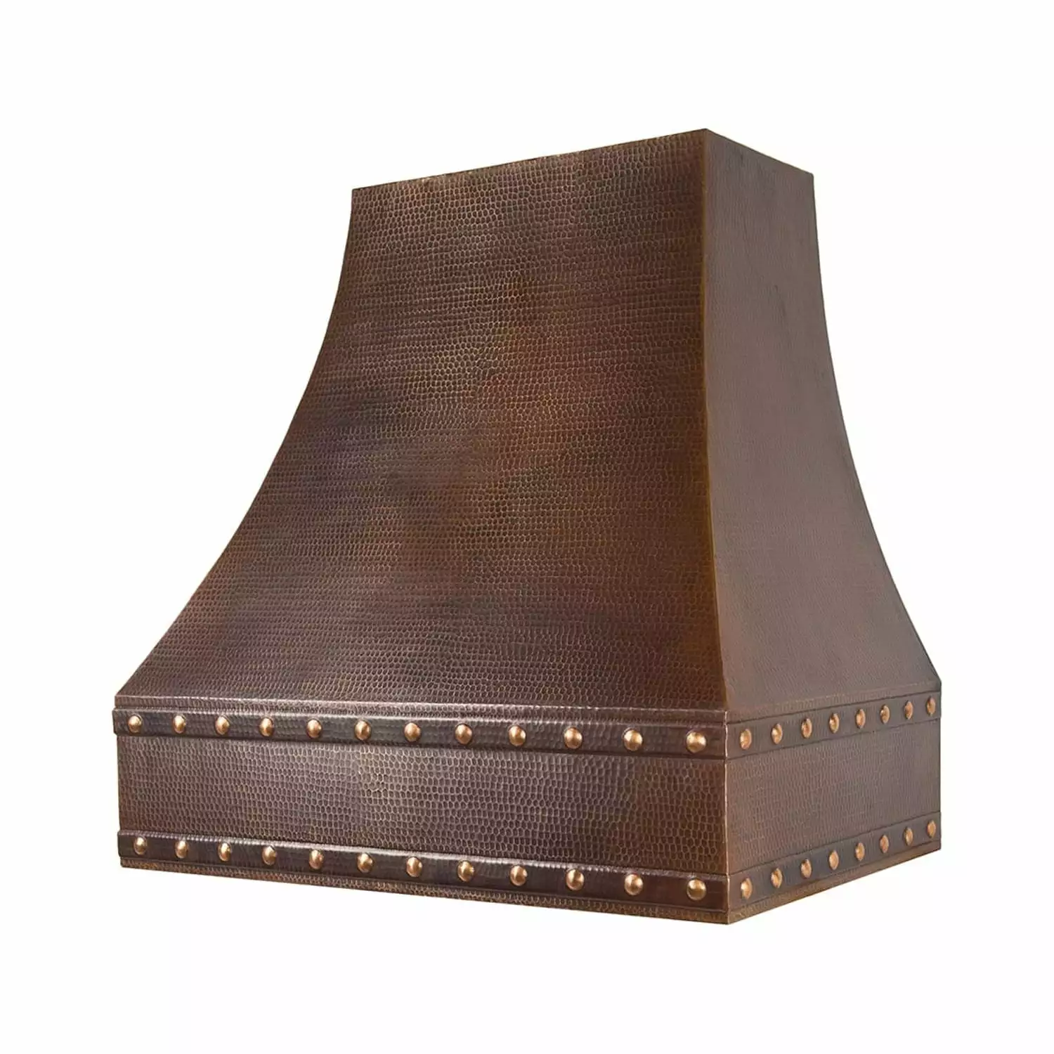 36 Inch 1250 CFM Hammered Copper Wall Mounted Correa Range Hood with Slim Baffle Filters