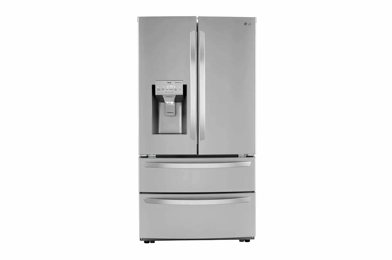 36 Inch Counter Depth 4-Door French Door Smart Refrigerator with 22 Cu. Ft. Capacit