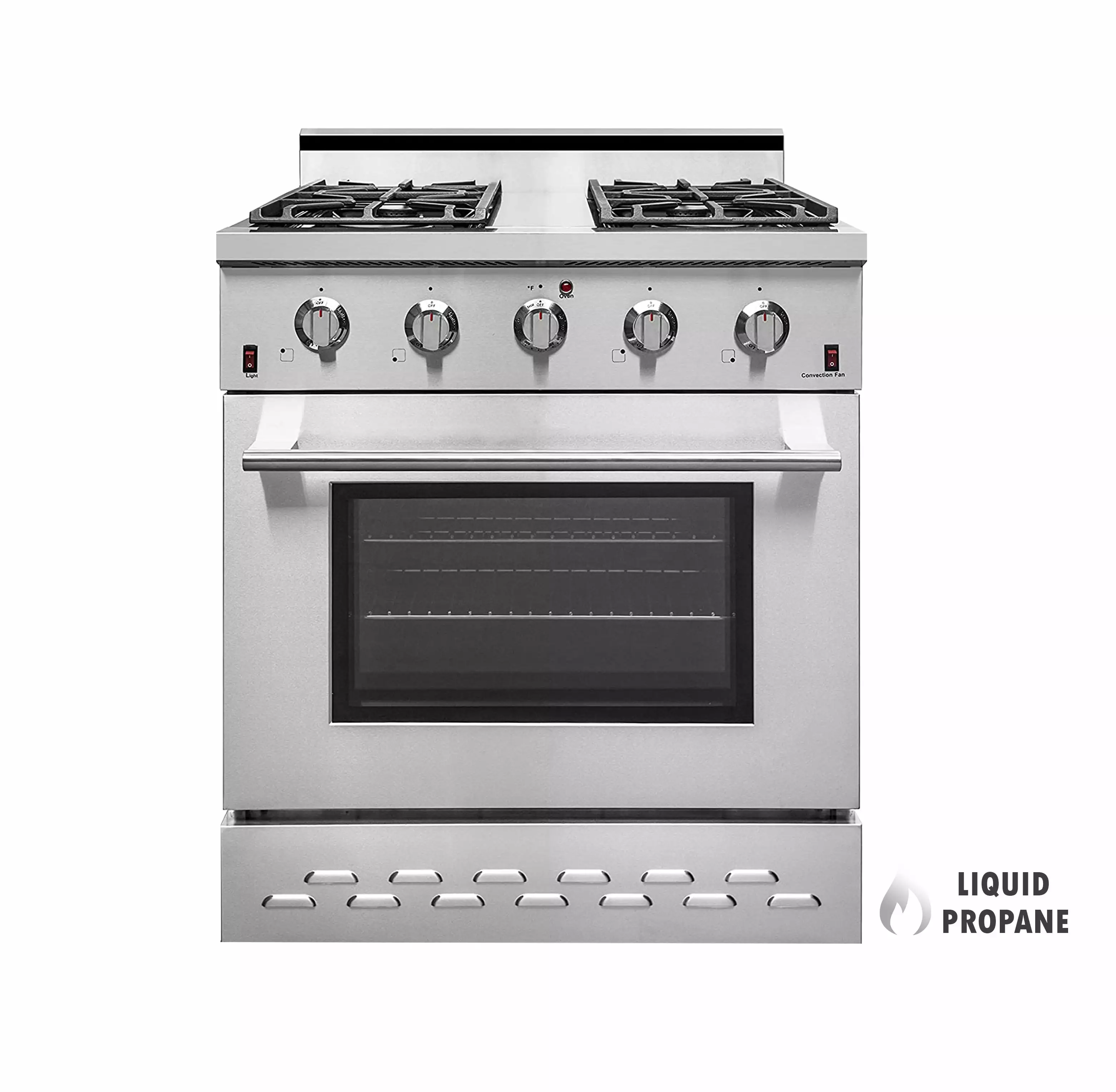 NXR SC3055LP 30 4.5 cu.ft. Pro-Style Propane Gas Range with Convection Oven. Stainless Steel