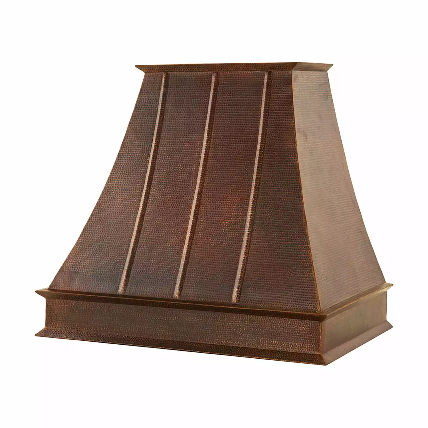 38 Inch 1250 CFM Hammered Copper Wall Mounted Euro Range Hood with Slim Baffle Filters