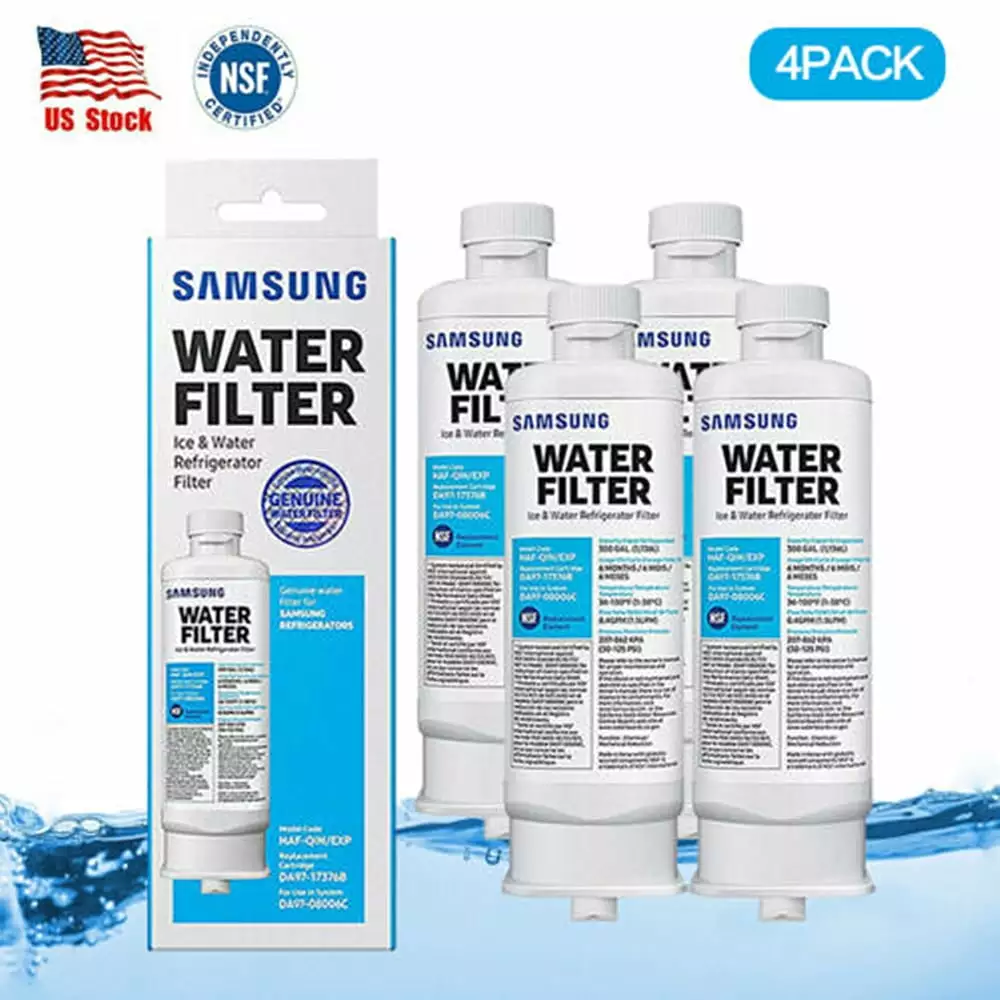 4 Pack DA97-17376B. DA97-08006C HAF-QIN Refrigerator Water Filter